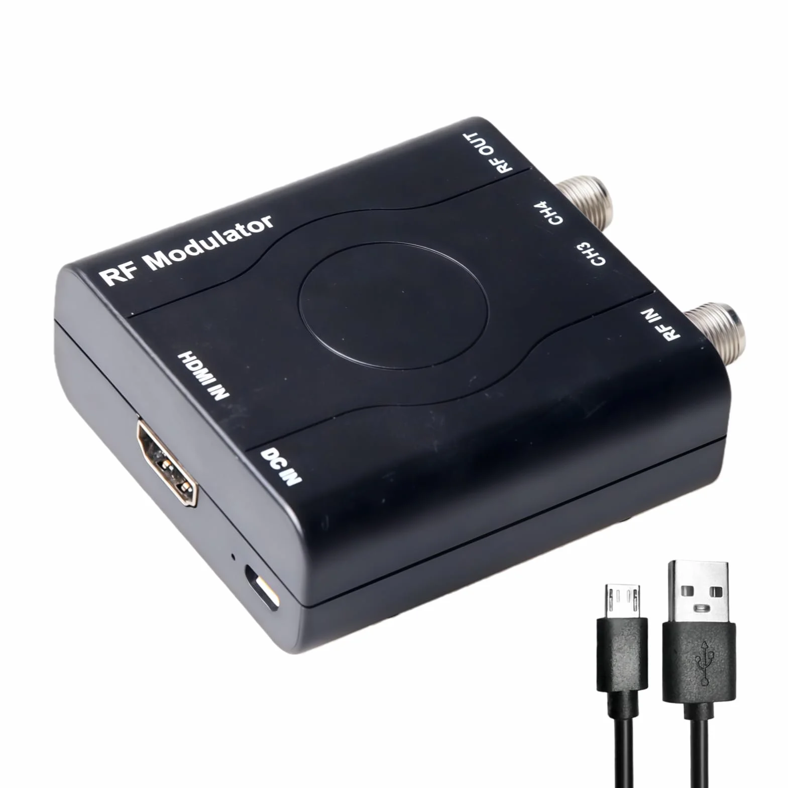 PUSOKEI Modulador HDMI a RF HDM61, Adaptador Convertidor HDMI a Coaxial con Control PAL 1080P, Admite Salida de Formato NTSC, para Consola de Juegos de TV Doméstica