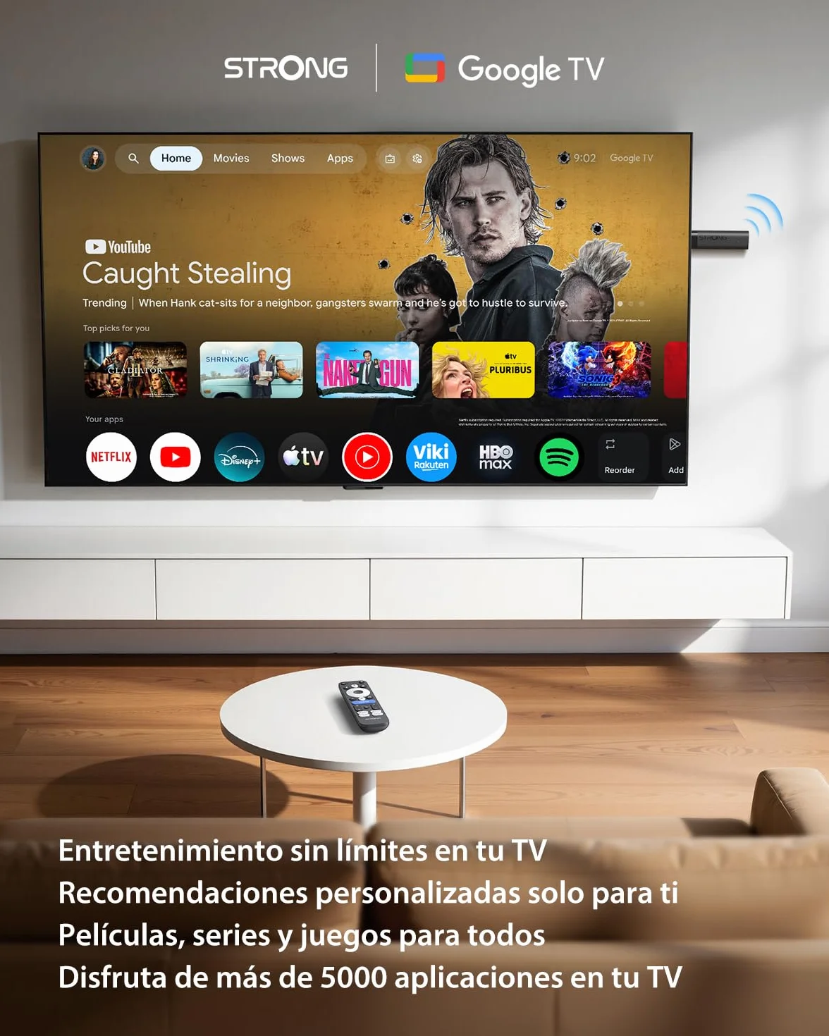 STRONG Leap-Nova-X TV Stick 4K UHD 2GB RAM 32GB Android 14 HDMI 2.1 Wi-Fi 6 Dolby Vision HDR10+