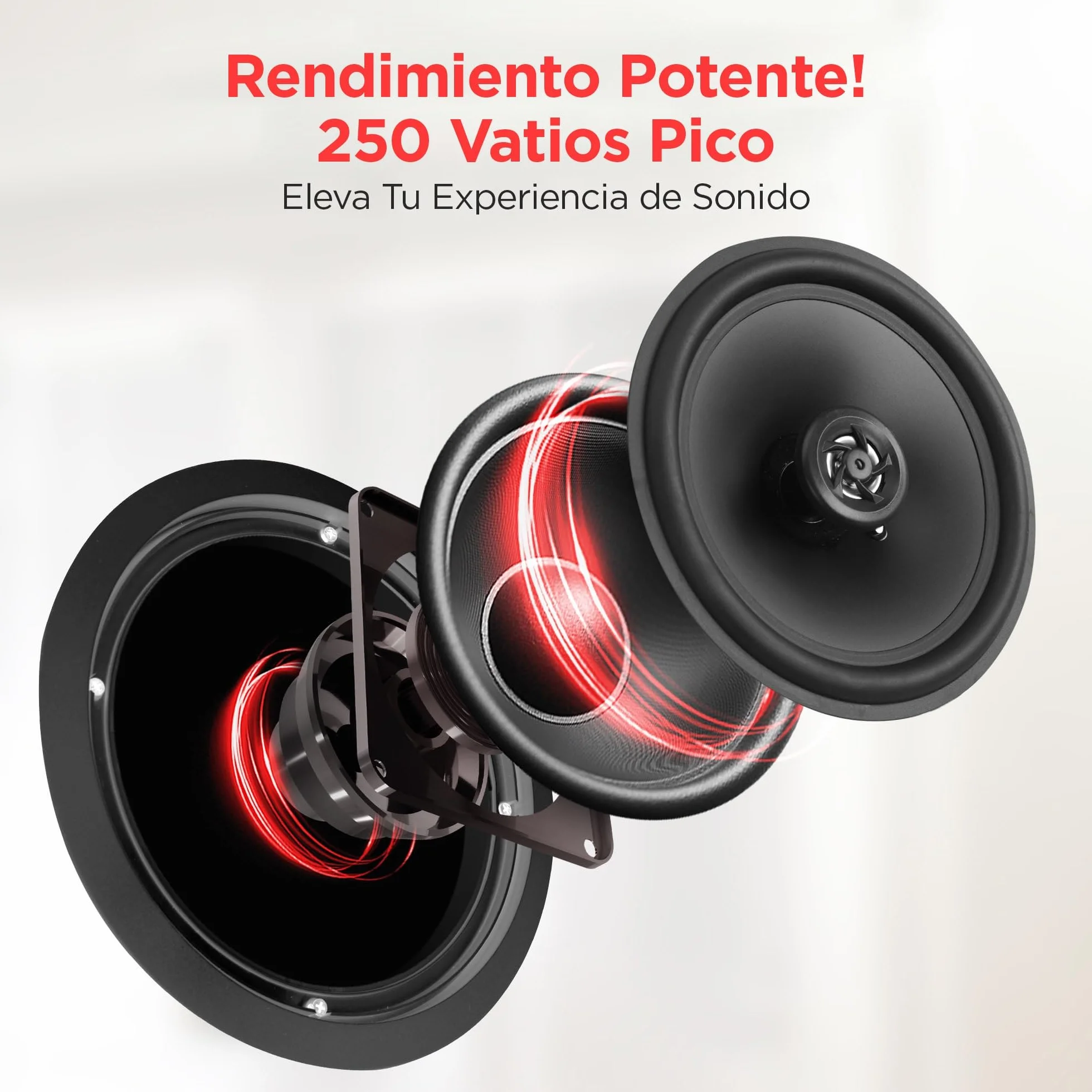 Pyle Altavoces empotrables 8" 250W Dos vías Estéreo Amplificador 4 Canales