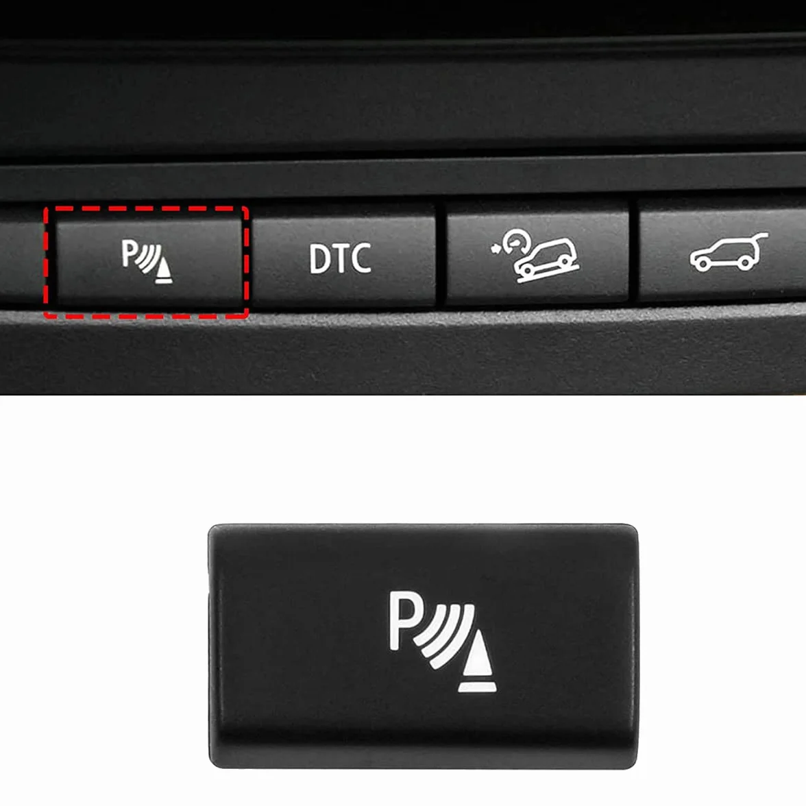 Cubierta del interruptor del sensor del radar del aparcamiento del coche para X5 E70 2006-13 X6 E71 2008-2014