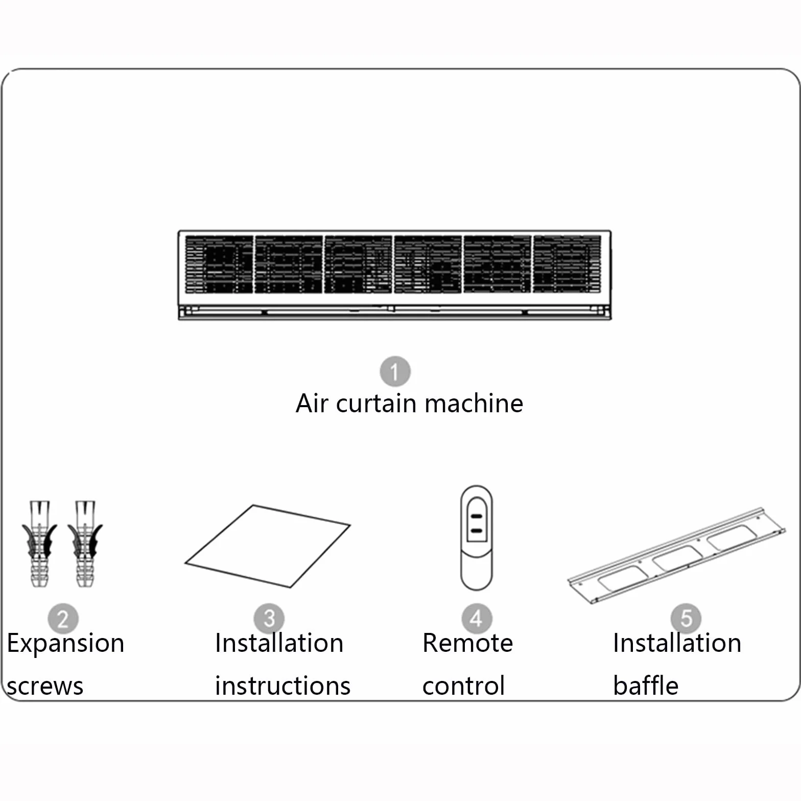 Máquina comercial de cortina de aire silenciosa, varios tamaños for elegir, cortina de aire con cabezal de puerta protectora (blanca)(150cm(59inch))