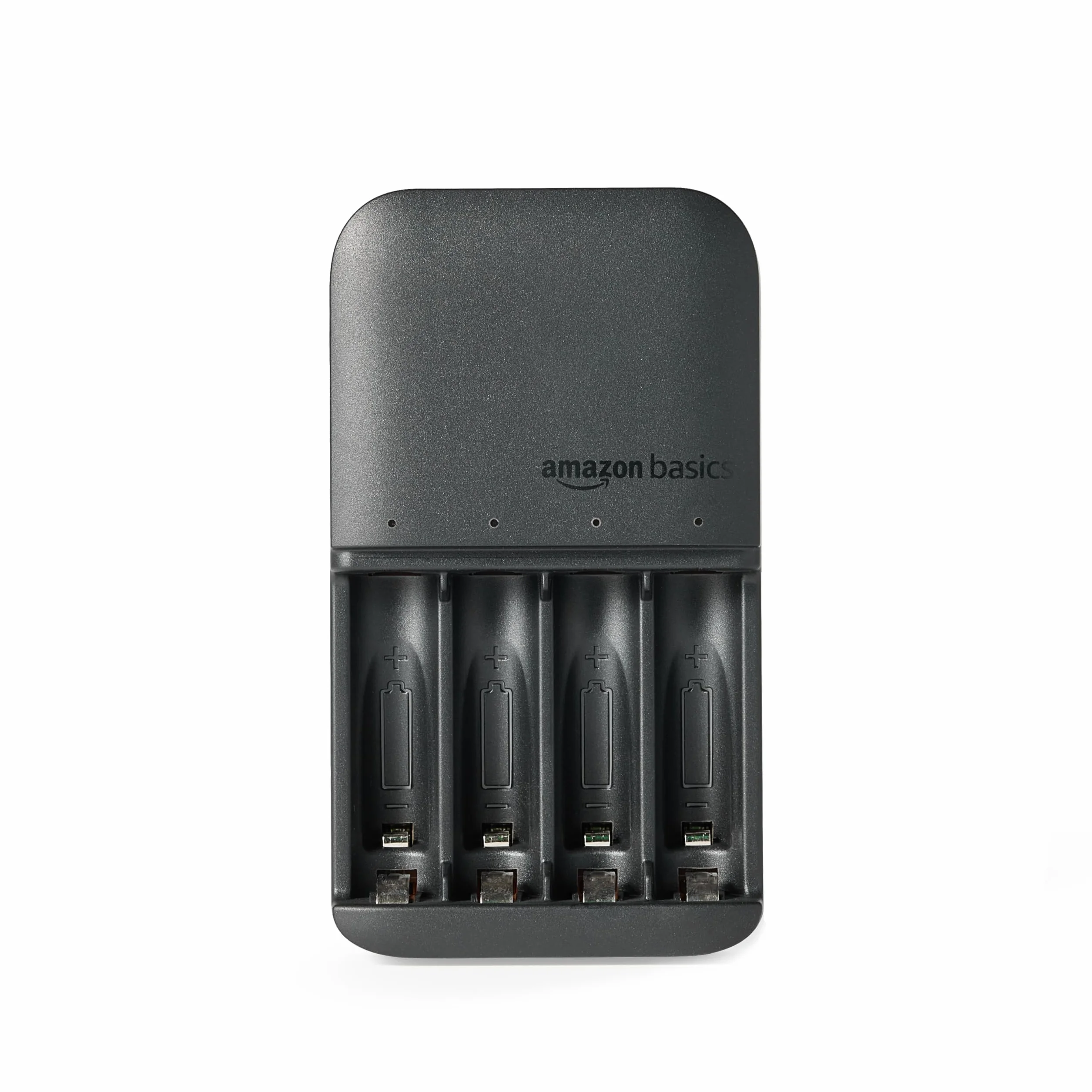Amazon Basics Pilas Recargables NiMH 4 Ranuras Cargador 8 Paquete AAA AA 800mAh 2000mAh Negro