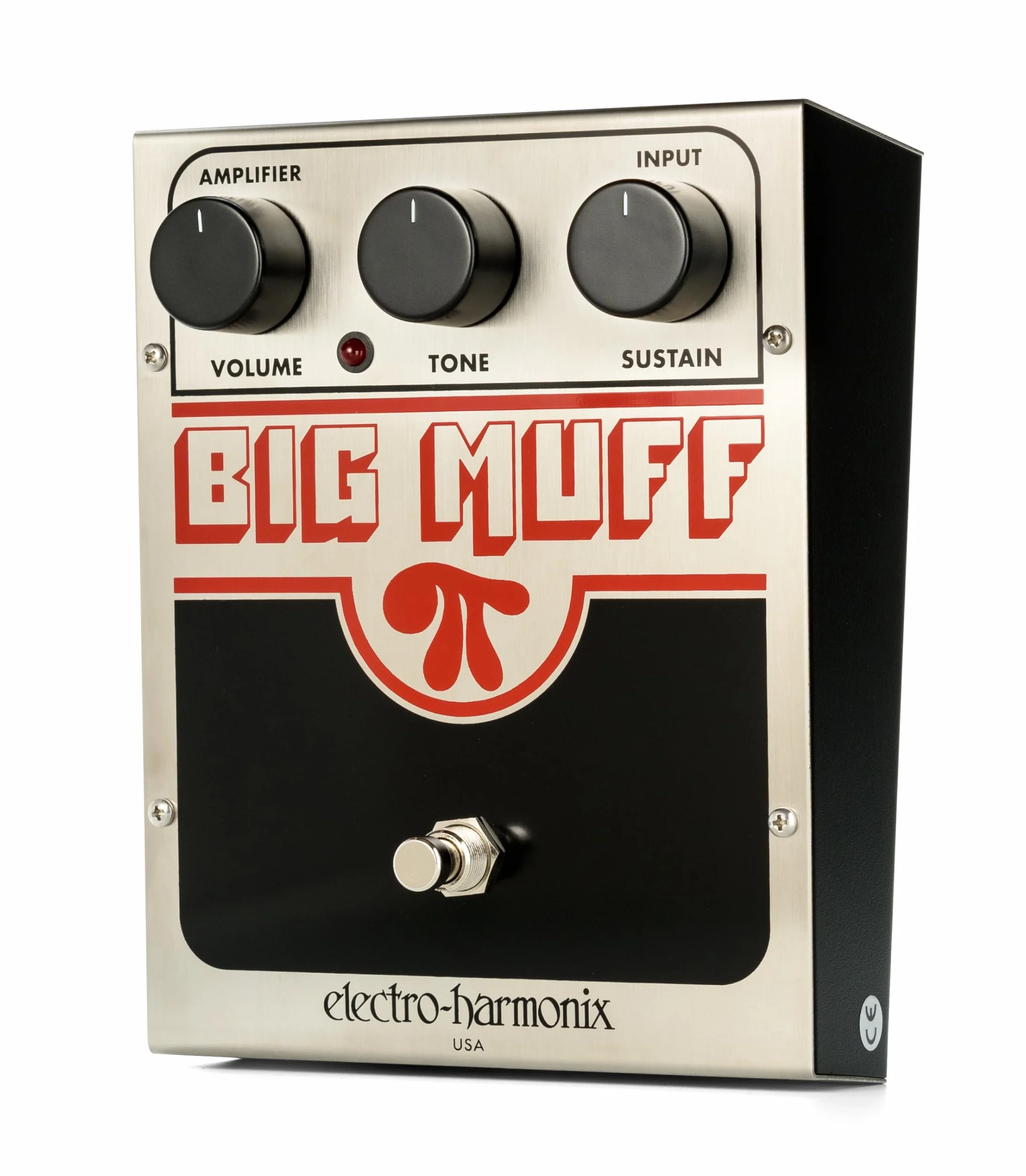 Electro-Harmonix USA Big Muff Big Muff Pi - Pedal de distorsión para guitarra, color plateado, US BM