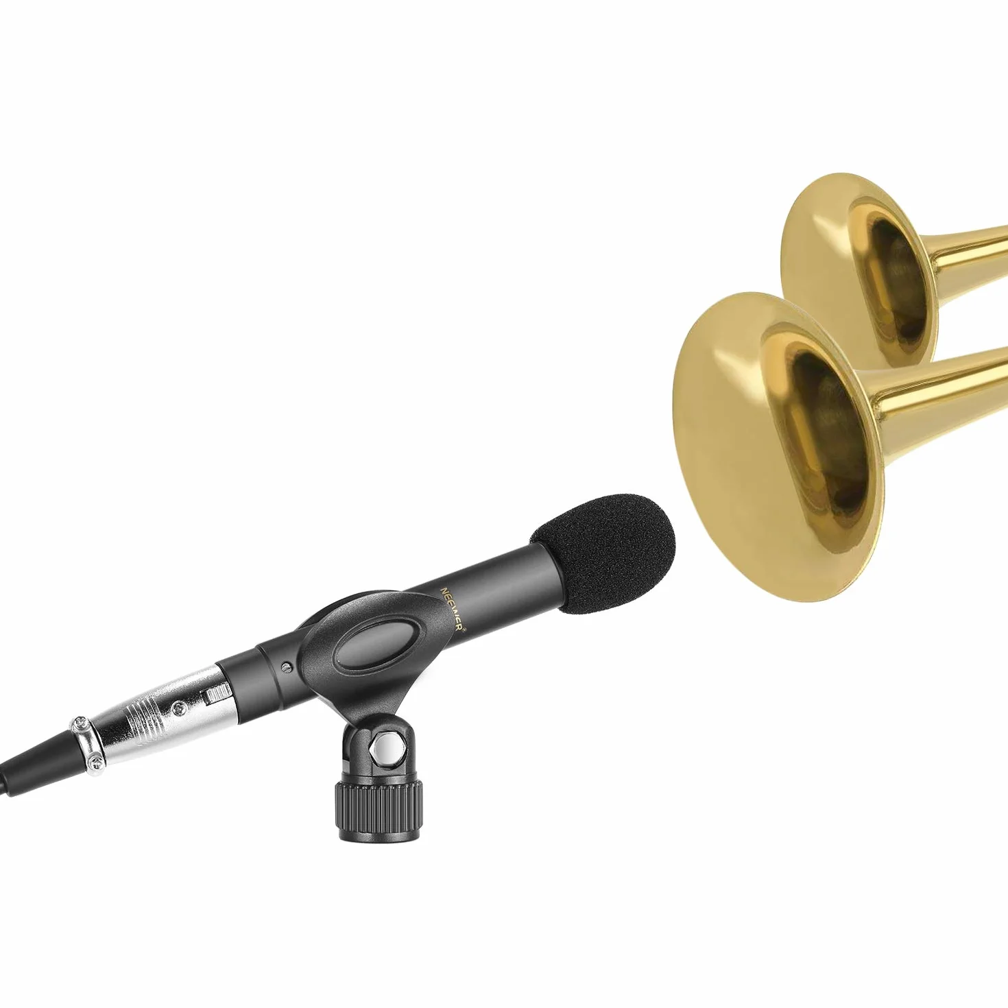 Neewer - Pack de 2 micrófonos de condensador con omnicardioide intercambiable y cápsulas supercardioides de espuma para parabrisas con clip de micrófono y funda de transporte
