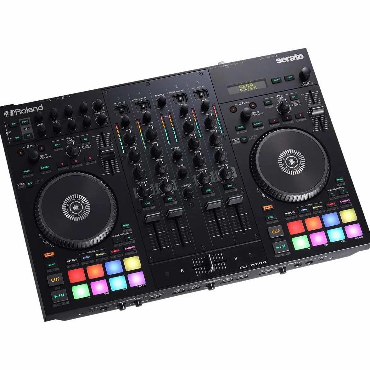 Controlador de DJ Roland DJ-707M — Una consola de sonido con livestreaming integrado