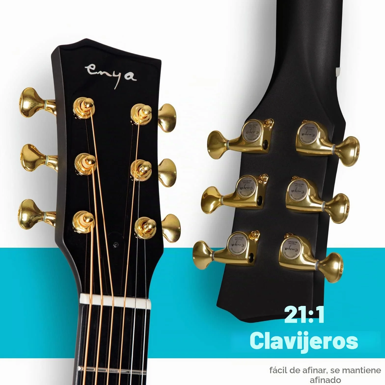 enya Enya X4 PRO - Guitarra de fibra de carbono, 41 pulgadas, EA-X4E, guitarra profesional para niños, adultos, principiantes, tocar y cantar