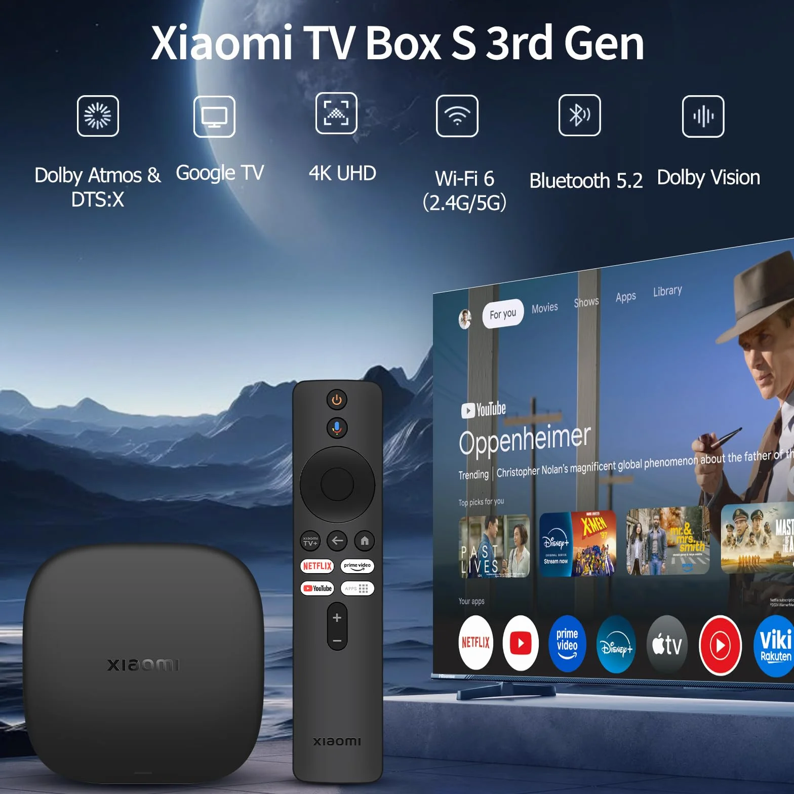 Xiaomi TV Box S 3ª generación 4K UHD Google TV 32 GB Dolby Vision Atmos WiFi 6 HDMI 2.1