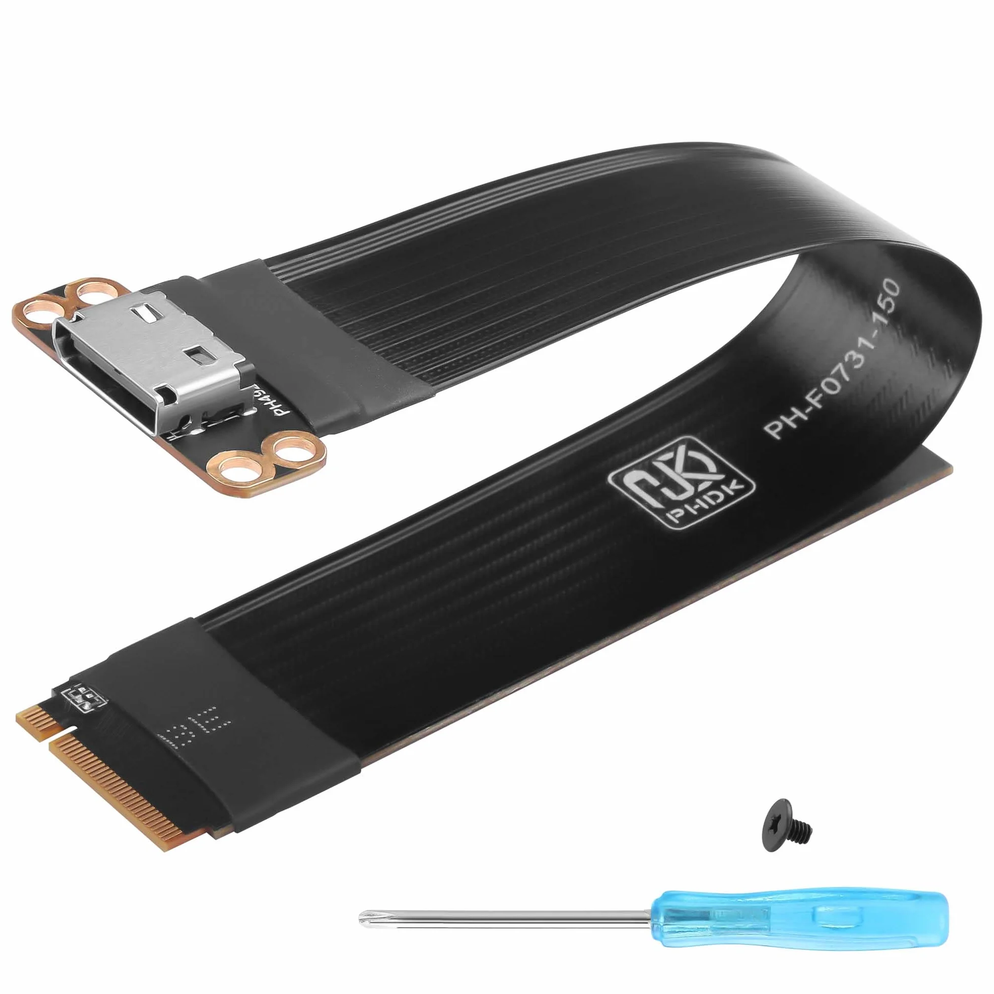 GINTOOYUN Cable adaptador PCI-E4.0 M.2 NVME a Oculink SFF-8611/8612 M.2 M-Key 2280 NGFF a Oculink SFF-8611 SFF-8612 cable host hembra para portátiles, eGPU, etc. (17,5 cm)
