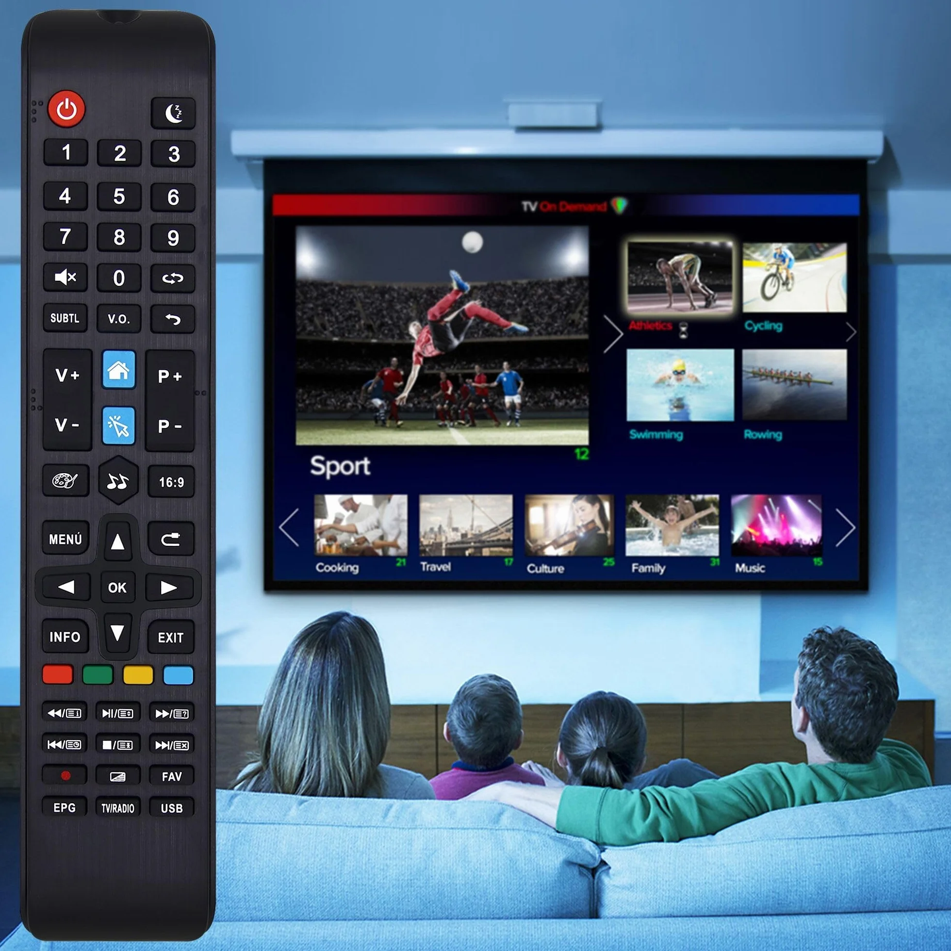 Mando a Distancia Compatible con TD Systems Smart TV K50DLJ11US K24DLX11HS K43DLJ10US K32DLX11HS K45DLJ12US K32DLG12HS