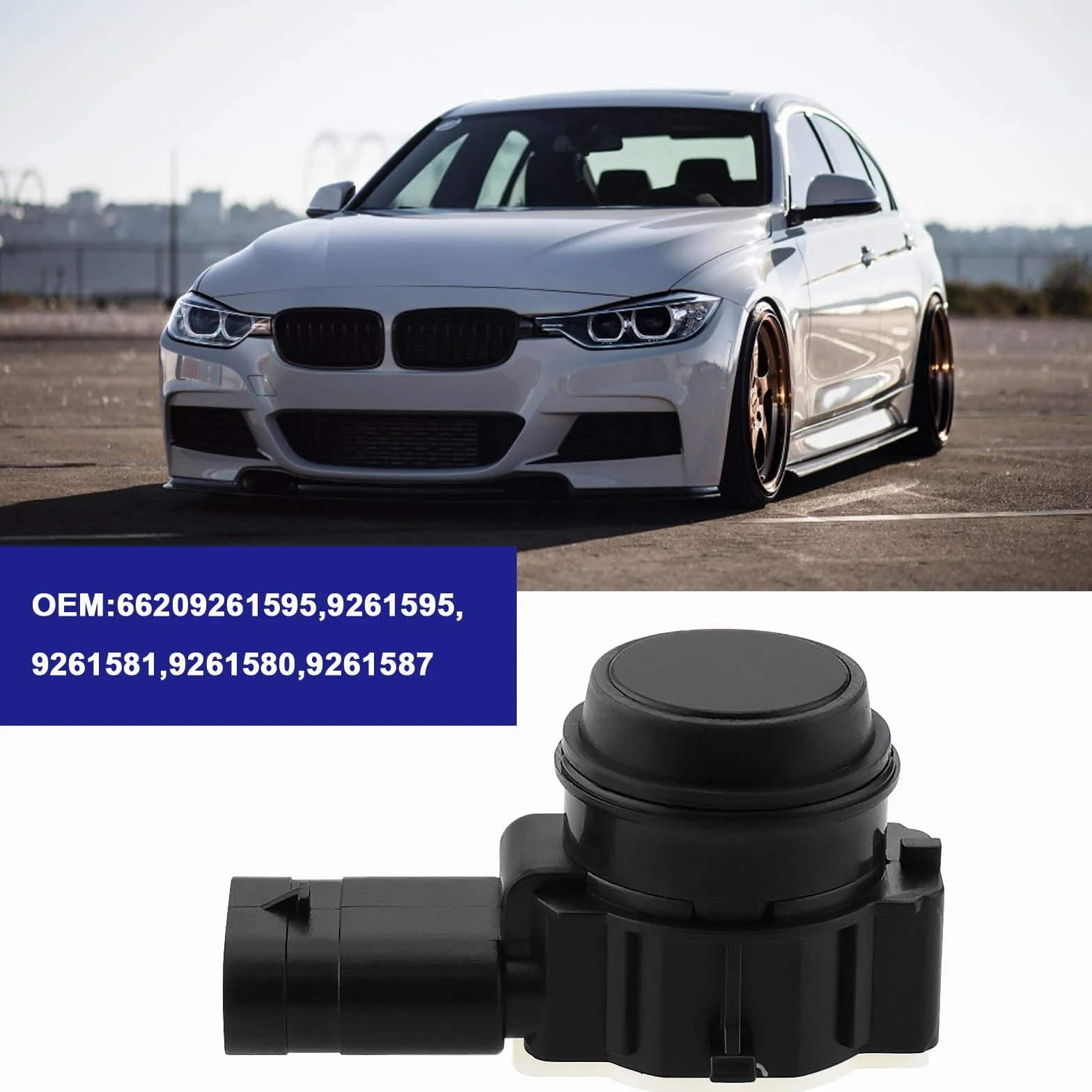 1 Pieza de Repuesto del Sensor de Estacionamiento PDC Delantero Trasero 66209261582 66202220666 Compatible con BMW 3er F30 F31 F34 4er F32 F33 F36