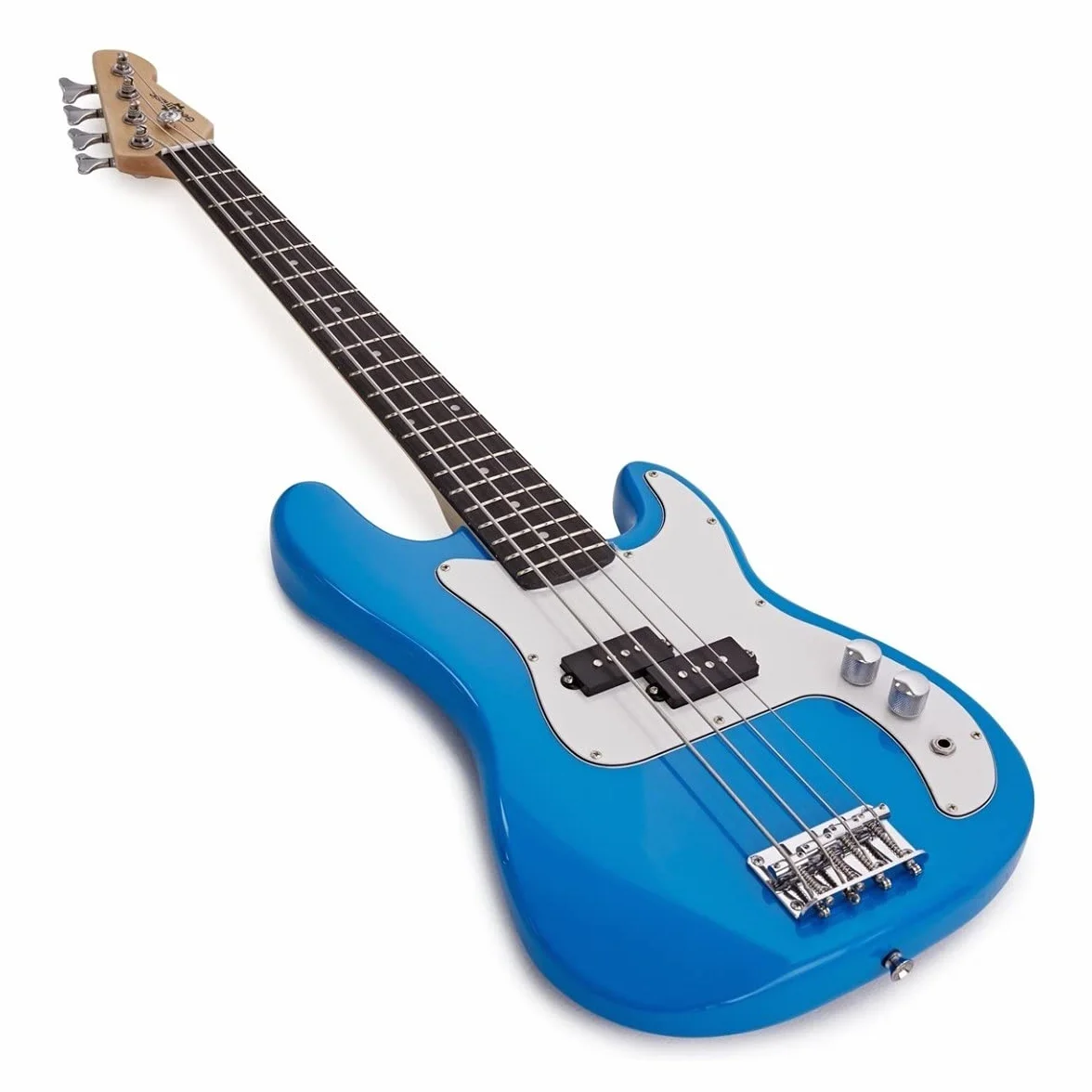 Guitarra baja 3/4 LA de Gear4music Blue con accesorios