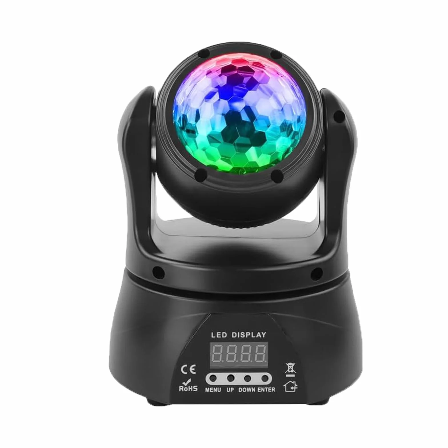 U`King 30W Luz de Cabeza Móvil LED, Bola de discoteca luces de escenario con control d-mx512, RGBW para fiestas, bares, cumpleaños, bodas, espectáculos en vivo, Halloween