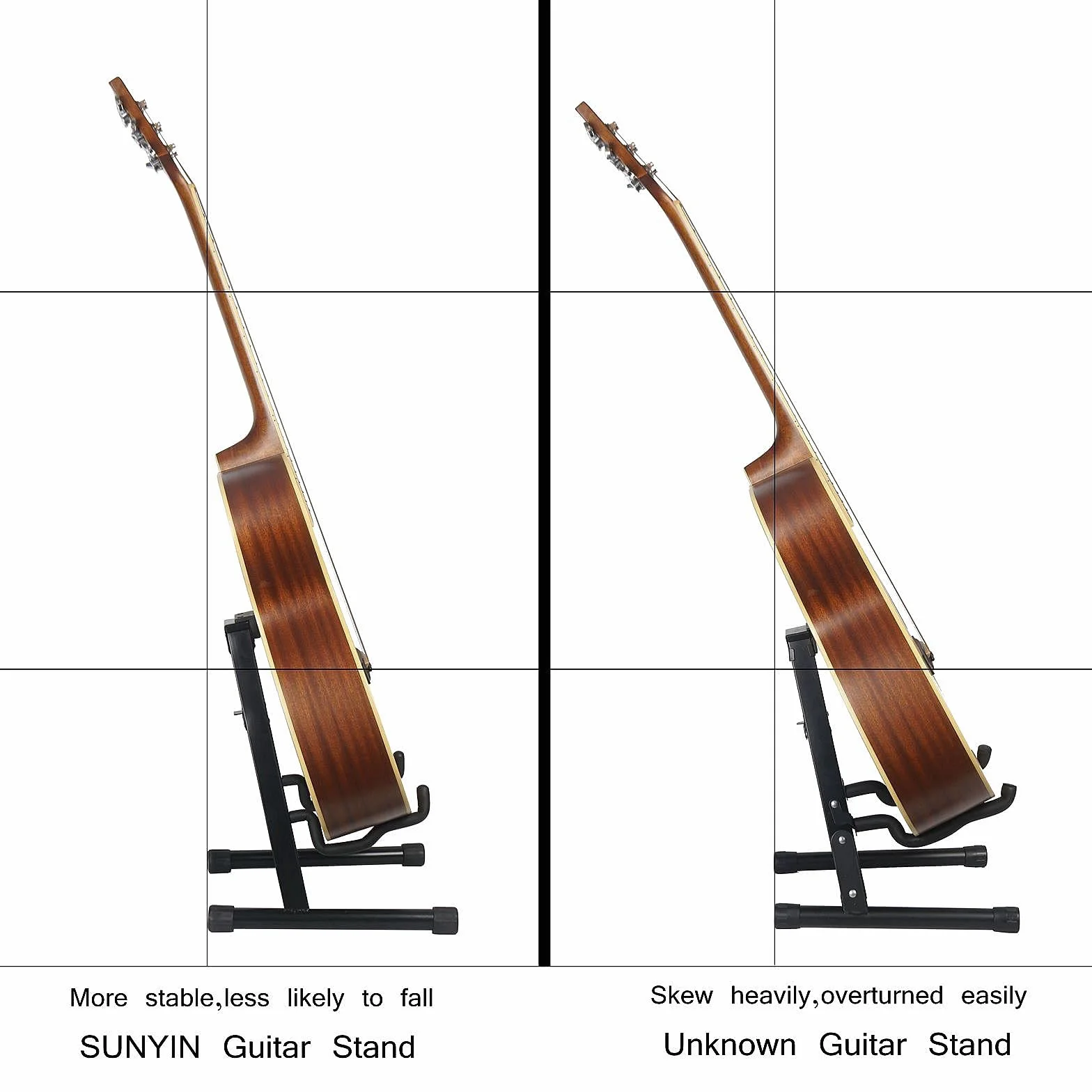 SUNYIN Kit de Accesorios para Soporte de Guitarra, Correa de Guitarra, Sintonizador, Cejilla de Guitarra, Cable de Guitarra, para Acústica