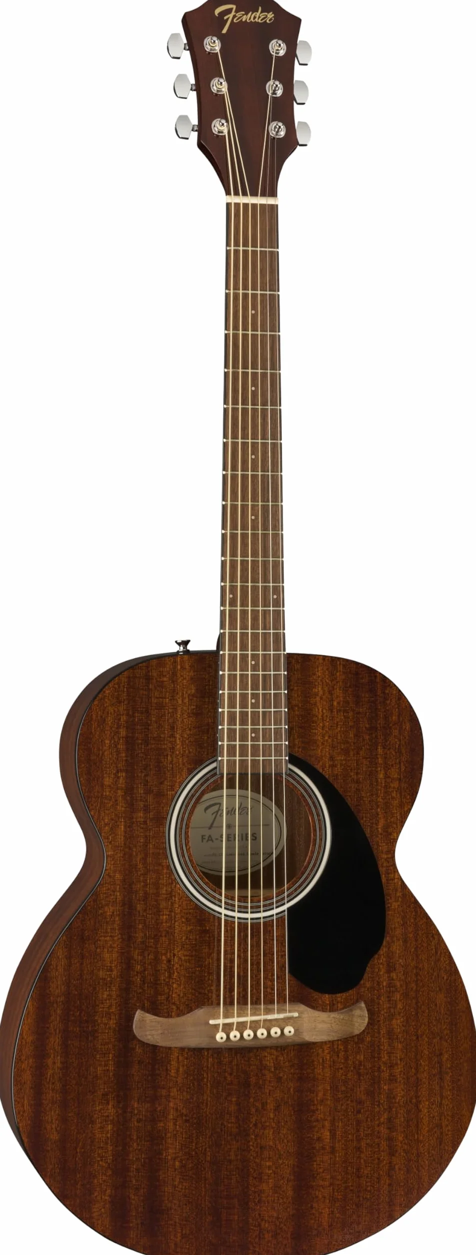 Fender FA-135 Guitarra Acústica Concert, Cuerpo Completamente de Caoba, Diapasón de Nogal, Mástil de Nato, Cabeza Moderna 3&3, Puente Viking, Natural