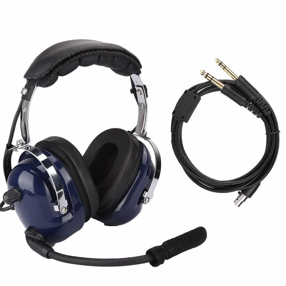 VIFER Auriculares de Aviación General de Piloto, Doble Enchufe, Reducción de Ruido 3,5 mm