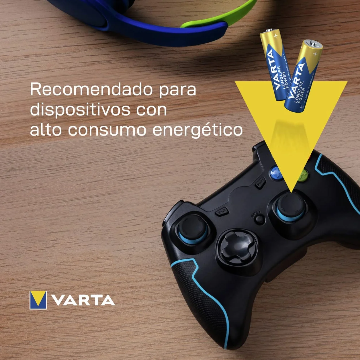 Varta Pila Longlife Power AA LR6 (paquete de 12 unidades), pila alcalina - «Made in Germany» - Adecuado para juguetes, linternas, mandos y otros aparatos que funcionan con pilas