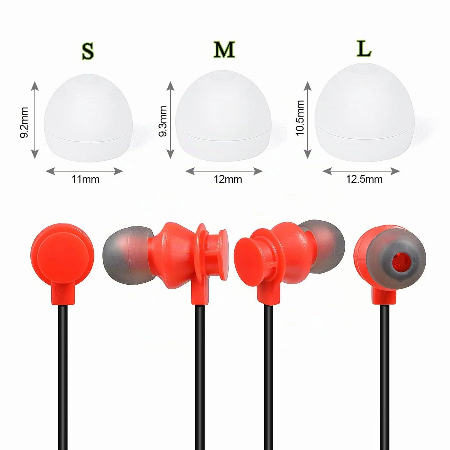 Auricular de Radio Ligero en Forma de G Compatible con retevis Baofeng Kenwood RT24 UV5R TK250 TK320 Walkie Talkie (Rojo, 1 Pack)