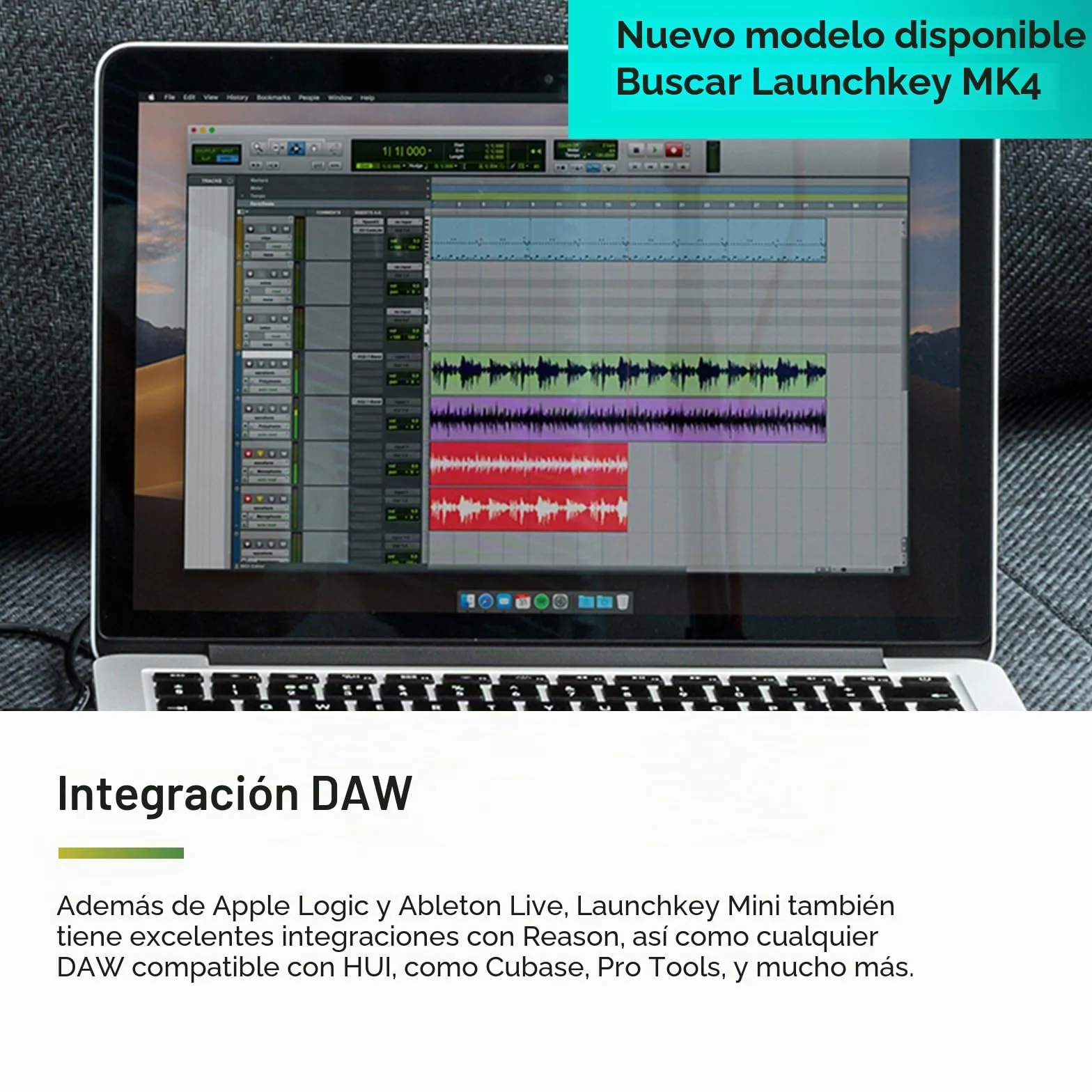 Novation Launchkey Mini [MK3] — Controlador de teclado MIDI de 25 teclas portátil con USB e integración de DAW. Modo de acordes fijos y arpegiador — para producción musical