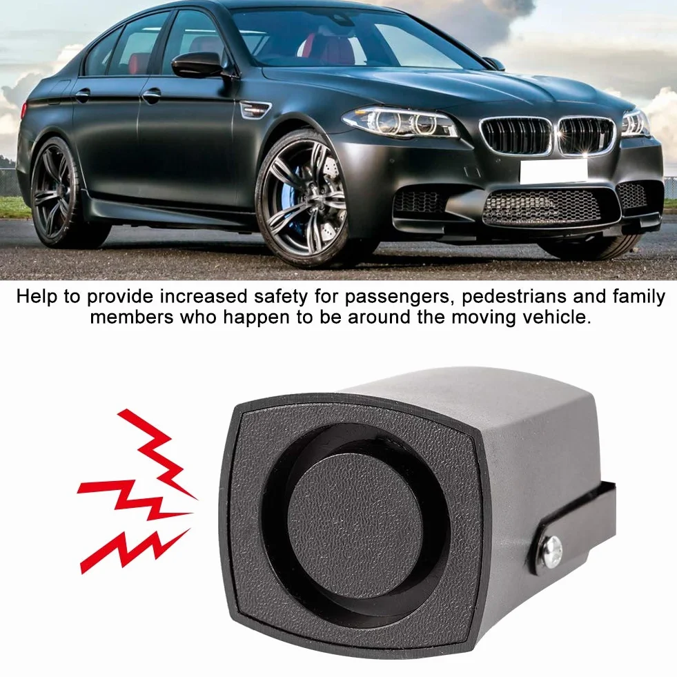 Buzzer Reverse Universal 12V 115db Alarma de marcha atrás para coche Bocina de respaldo Zumbador negro