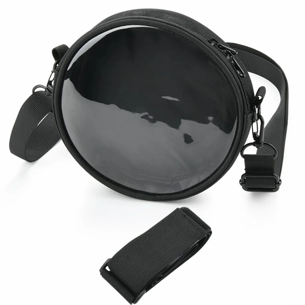 Funda para reproductor de CD con correa y ventana transparente - Bolsa portátil para reproductor de CD para almacenamiento y protección, correa de hombro ajustable y banda de cintura, organizador de