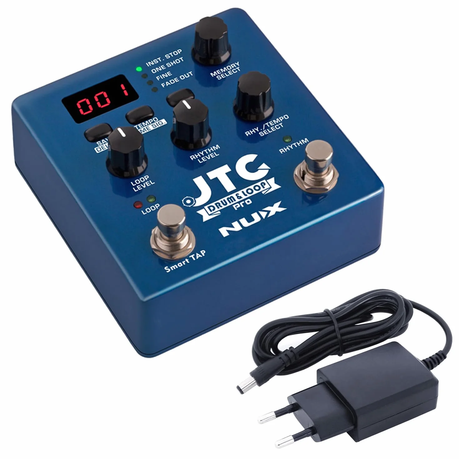 Nux JTC Tambor and Loop Pro Dual Switch - Pedal para guitarra y bajo + fuente de alimentación keepdrum