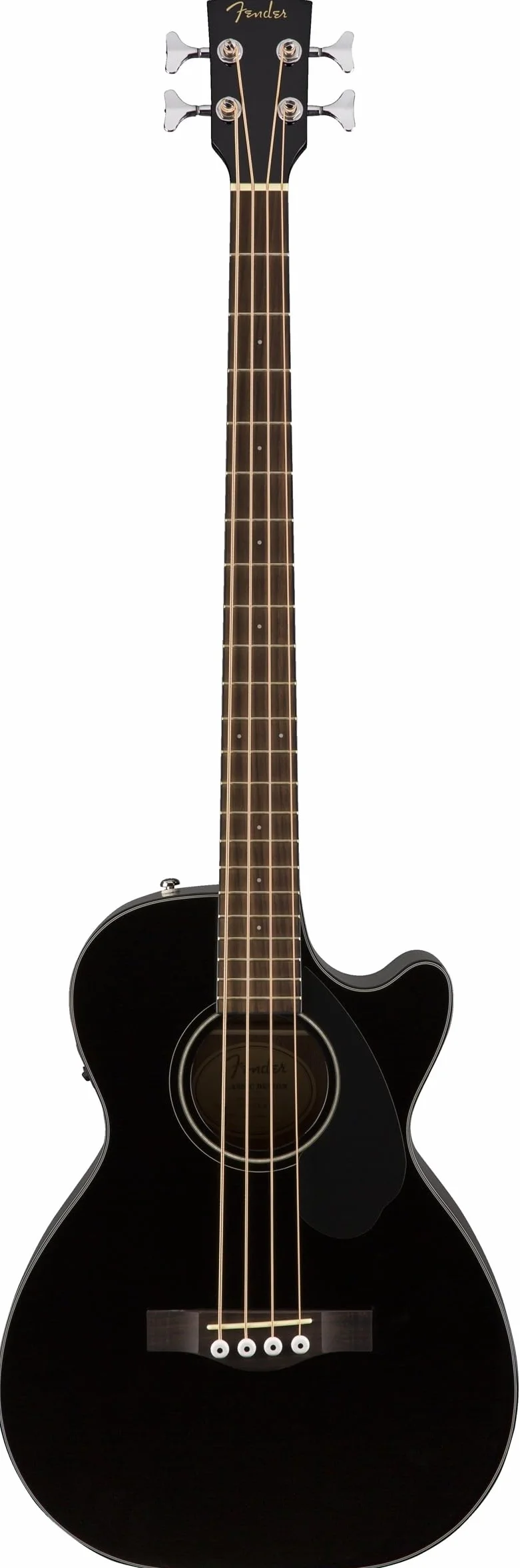 Fender CB-60SCE Bajo Acústico, Diapasón de Nogal, Negro, Incluye Clases Virtuales Gratis
