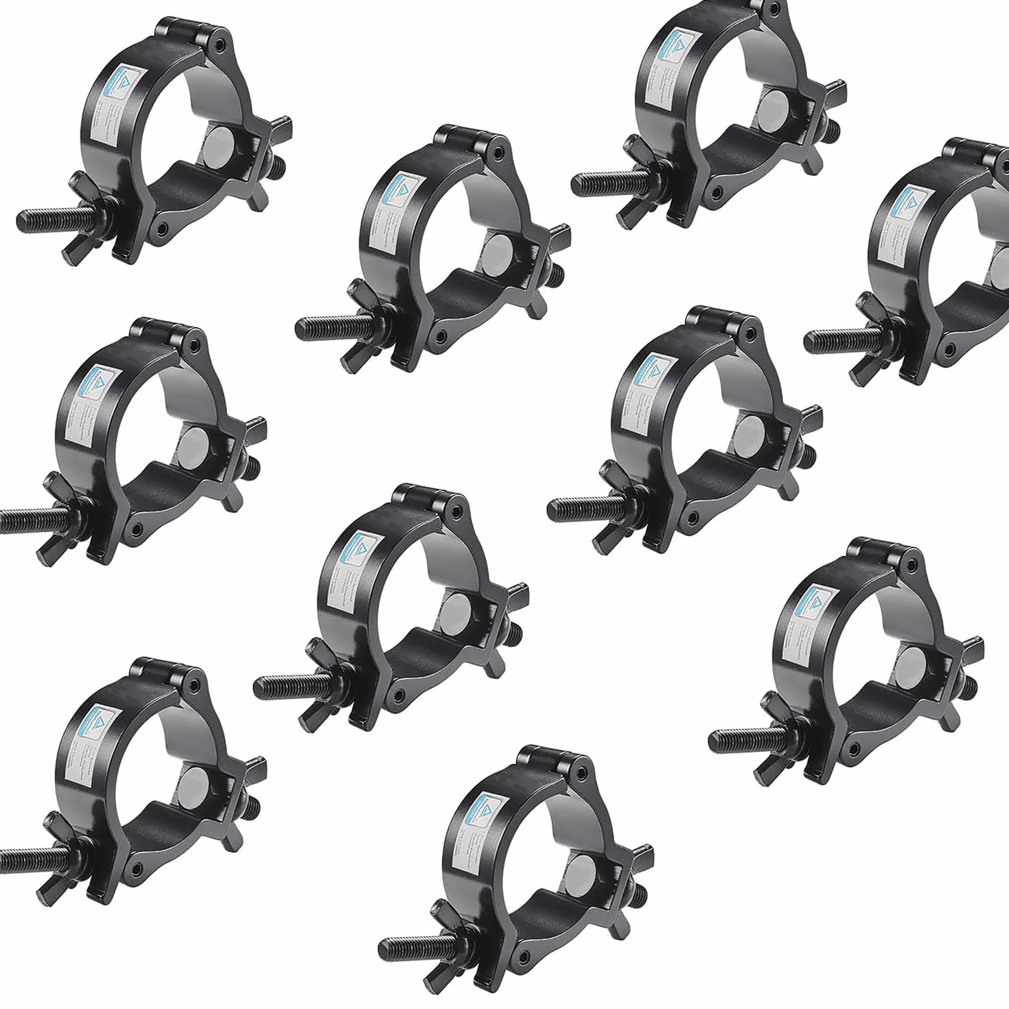 10 Piezas Abrazadera para Luces de Escenarios,Truss O Clamps Negro Aluminio,Máxima de 100kg para 48-51mm Tubo