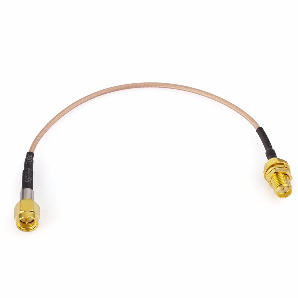 Eightwood SMA Cable Dab + WLAN Antena SMA Extensión Hembra a SMA Pigtail RG178 Cable Macho 15cm 6 Pulgadas 2 pzas para RC FPV Multicopter TX RX Router inalámbrico Bluetooth WiFi Red