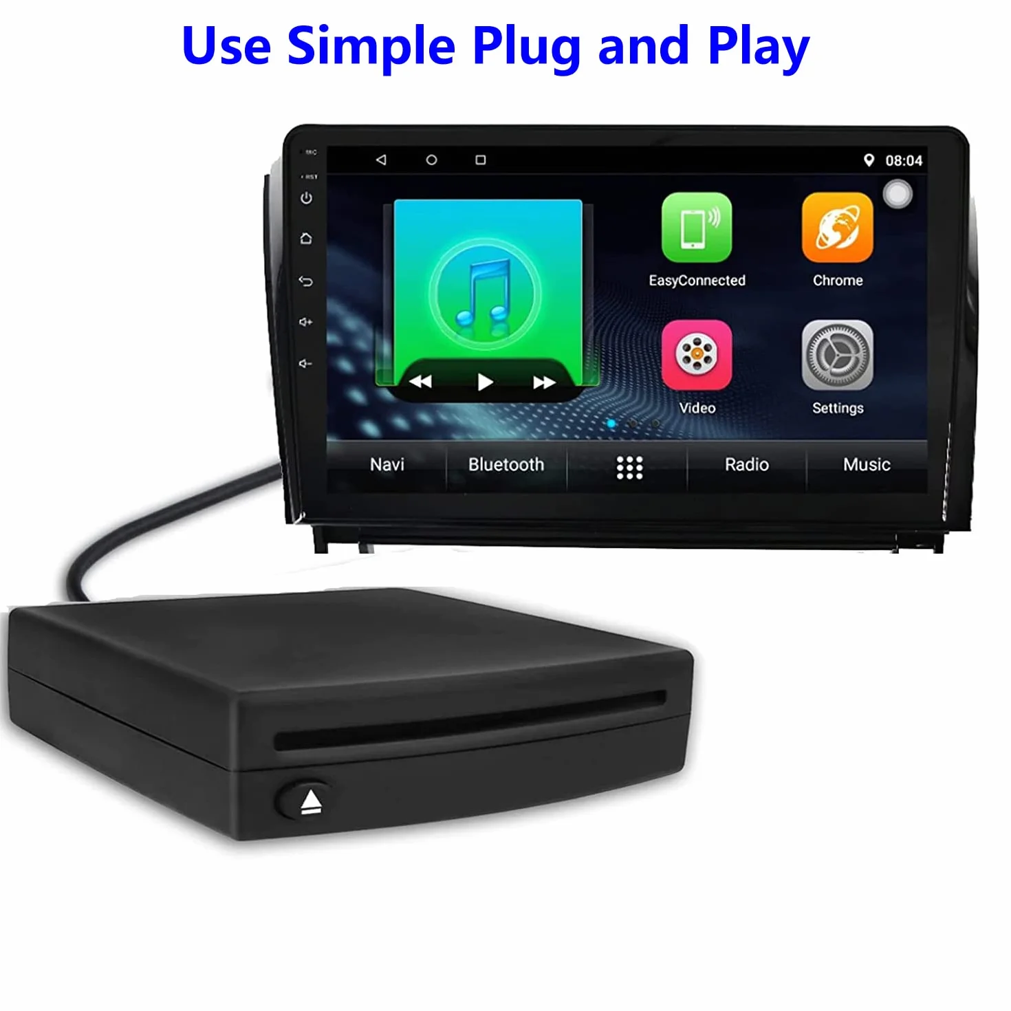 Reproductor de CD universal externo USB para coche con navegación Android