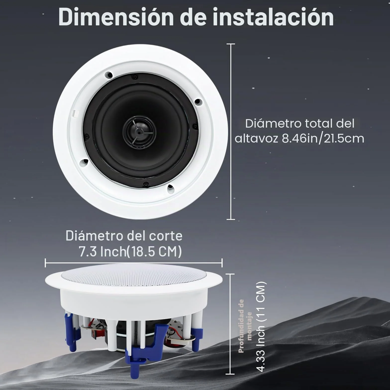 STUDIOFINIX Altavoces de techo Bluetooth 5.25 pulgadas 600W empotrados para hogar