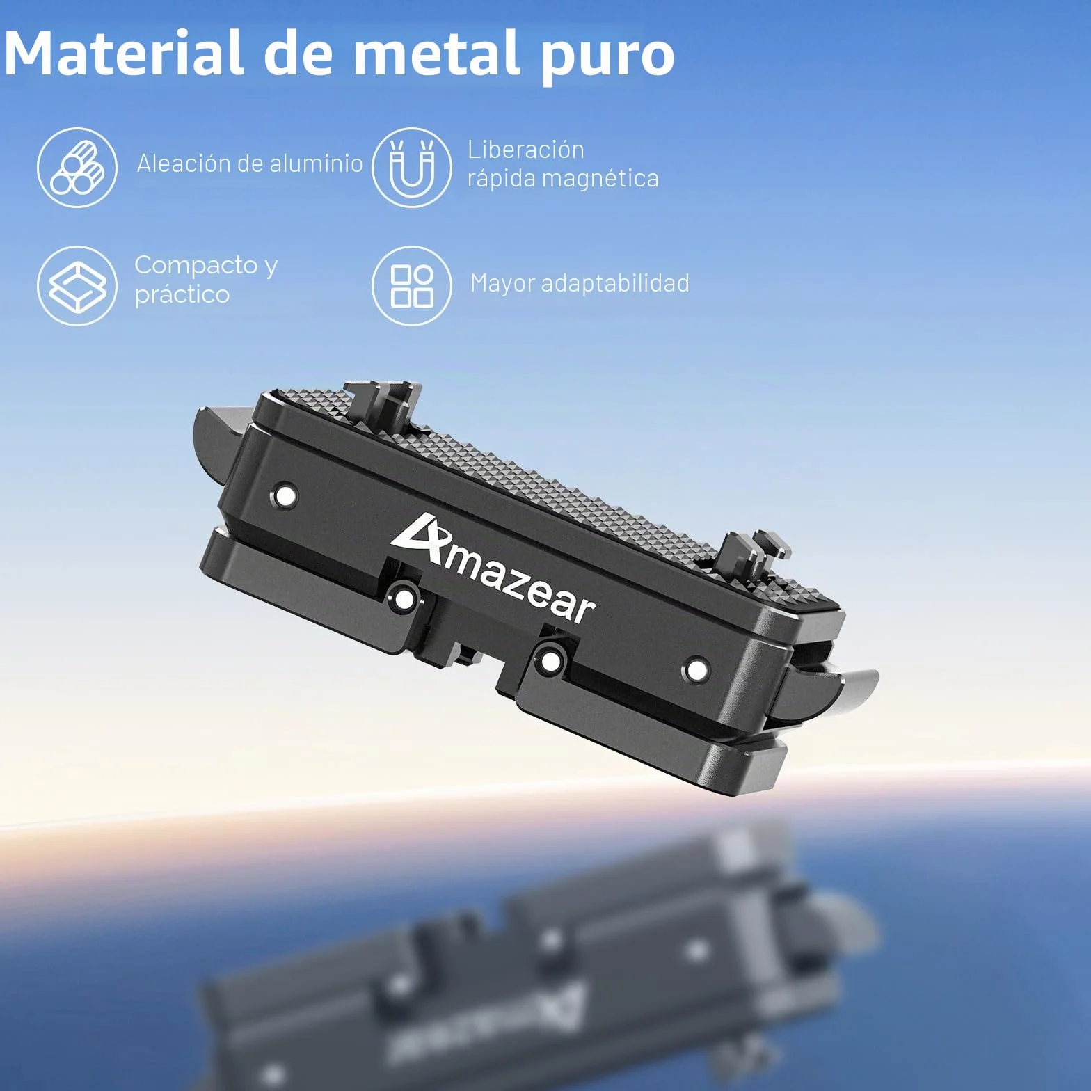 AMAZEAR Soporte magnético de liberación rápida para Accesorios de Aire Insta360 X5 X4 Air, Adaptador QR de aleación de Aluminio Insta 360 X5 / Ace Pro 2 con Go-Pro y Montaje roscado de 1/10.2 cm-20