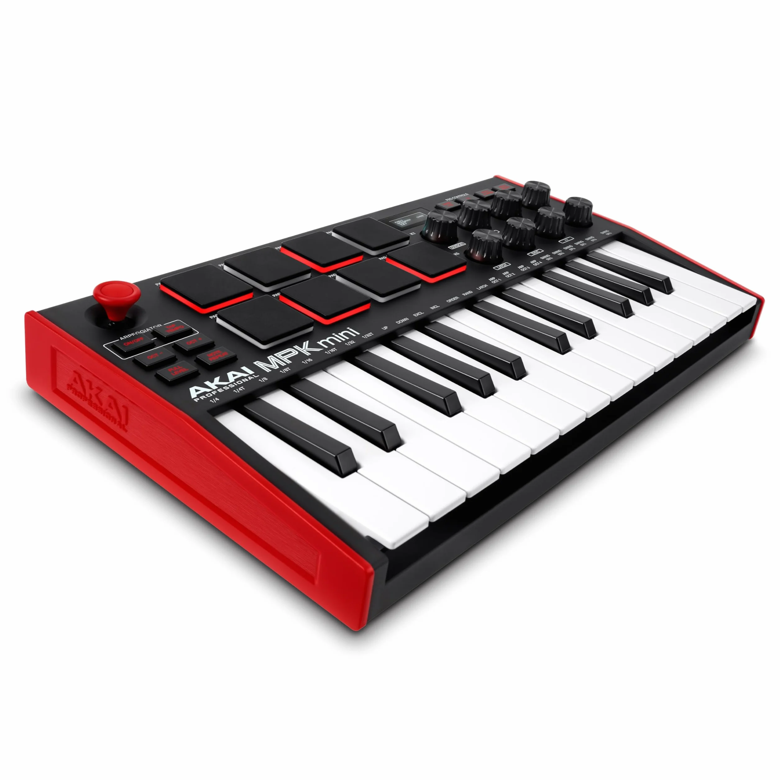 Akai Professional MPK Mini MK3 - Teclado Controlador MIDI USB de 25 Teclas con 8 Drum Pads, 8 Perillas, Software de Producción Musical y Native Instruments Sound Package (NKS Integration)