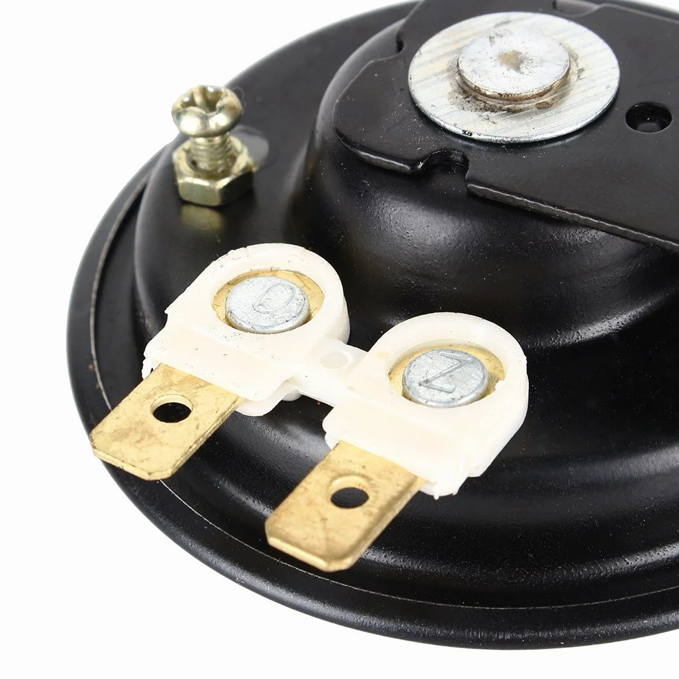 Altavoces de bocina 105db impermeables redondos 12V 1.5A universal para motocicleta coche scooter kit fuerte negro altavoz de cuerno alto