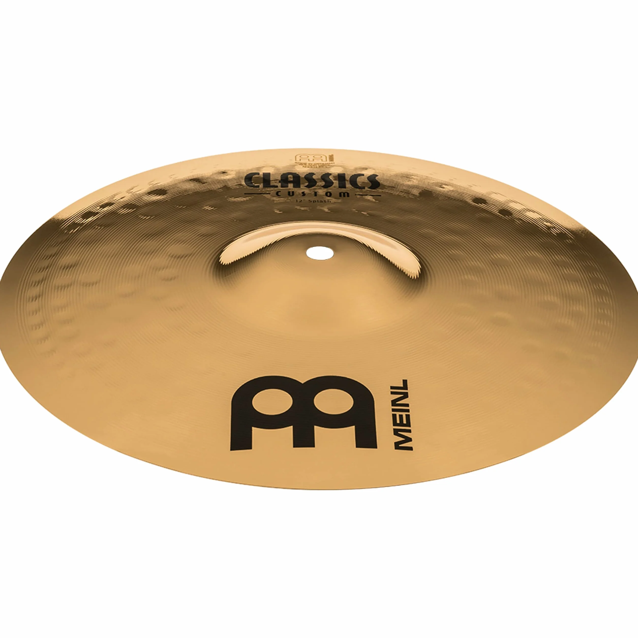 Meinl Cymbals Classics Custom Brilliant Plato Splash de 12 pulgadas (30,48cm) Platillos de Batería - Bronce B12, Acabado Brillante (CC12S-B)