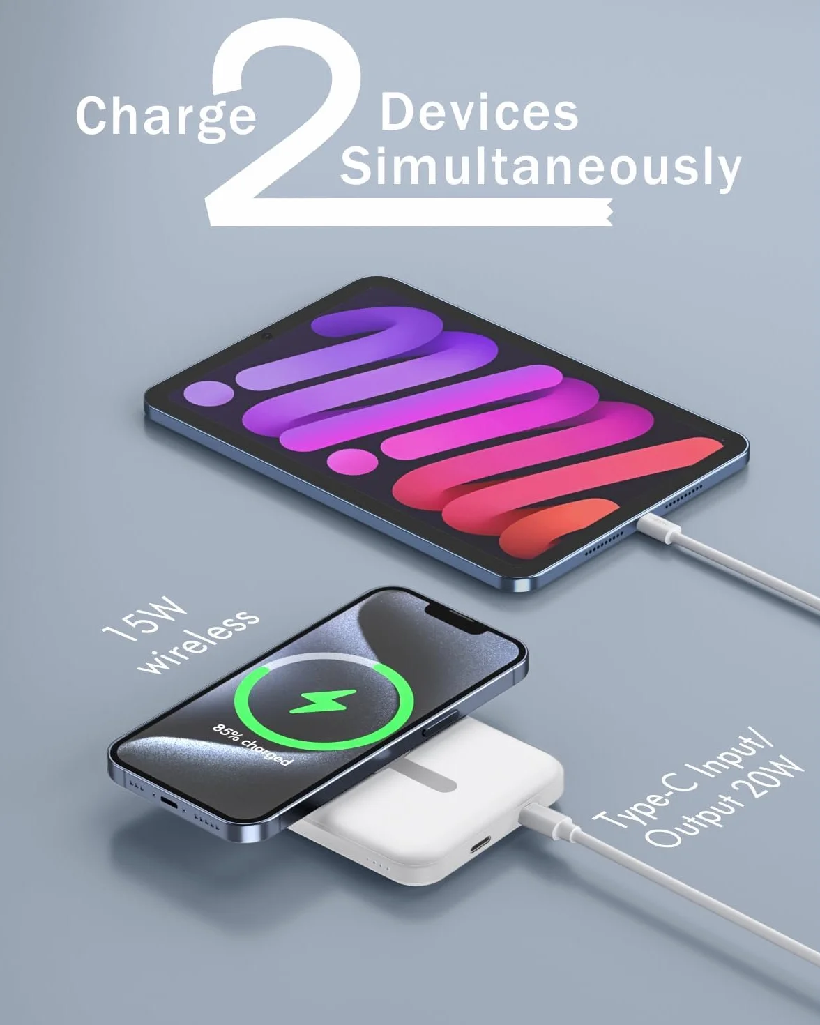 Power Bank 10000mAh Magnetic Wireless 20W Carga Rapida USB C Bateria Portatil iPhone 17/16/15/14/13/12 Series