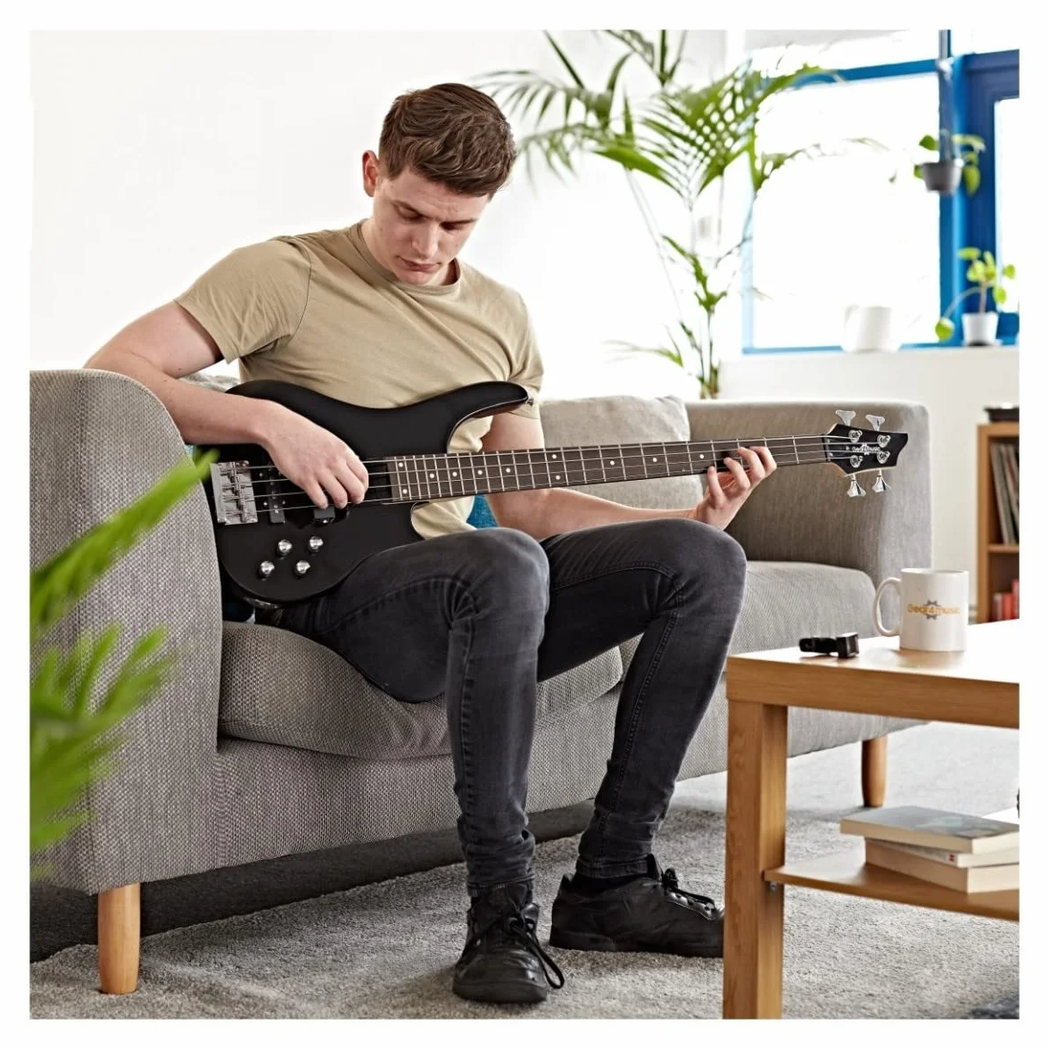 Gear4music Chicago Electric Bajo 4 String Full Size Black