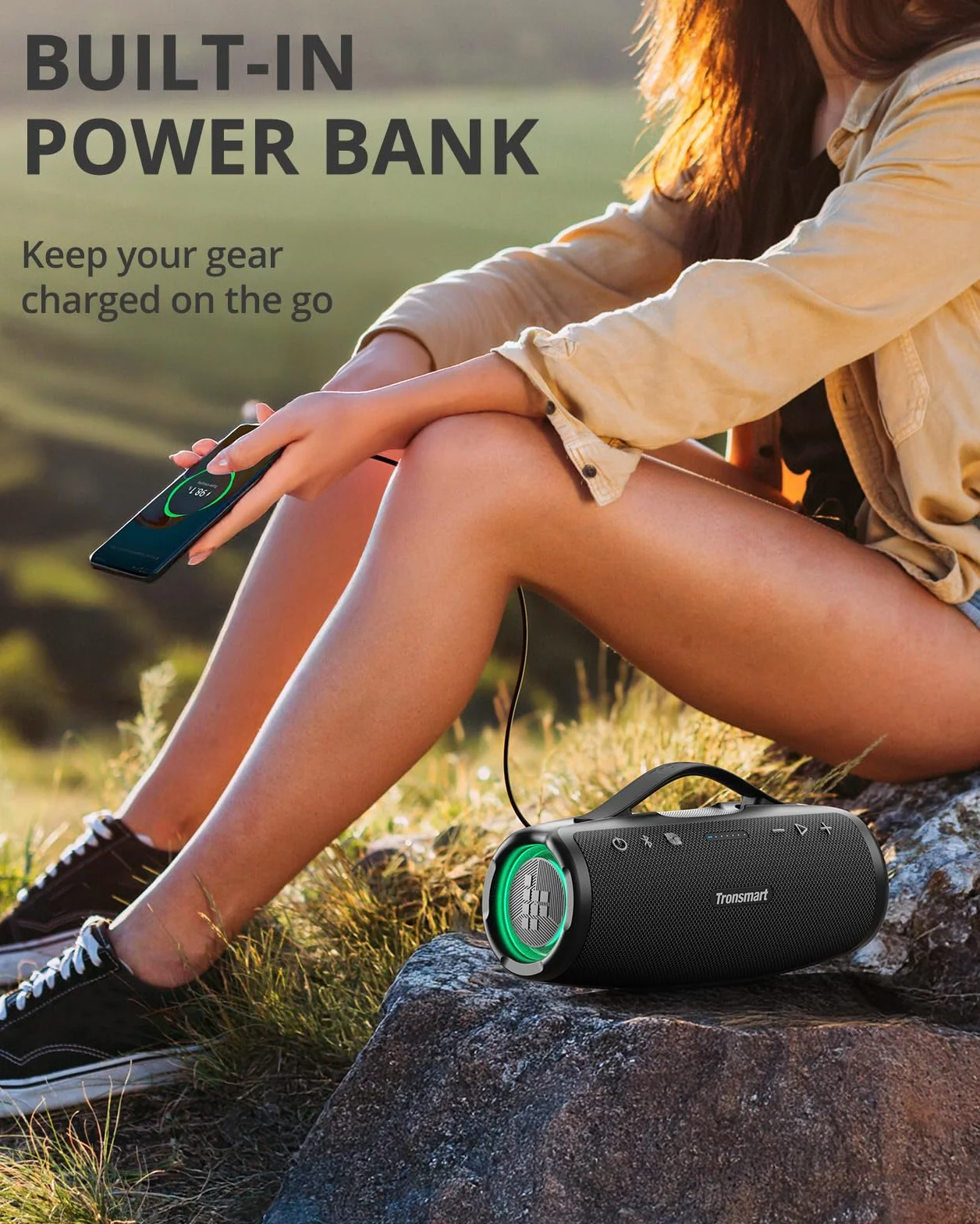 Tronsmart Mirtune S100 Altavoz Bluetooth 50W Portátil IPX7 20H Estéreo