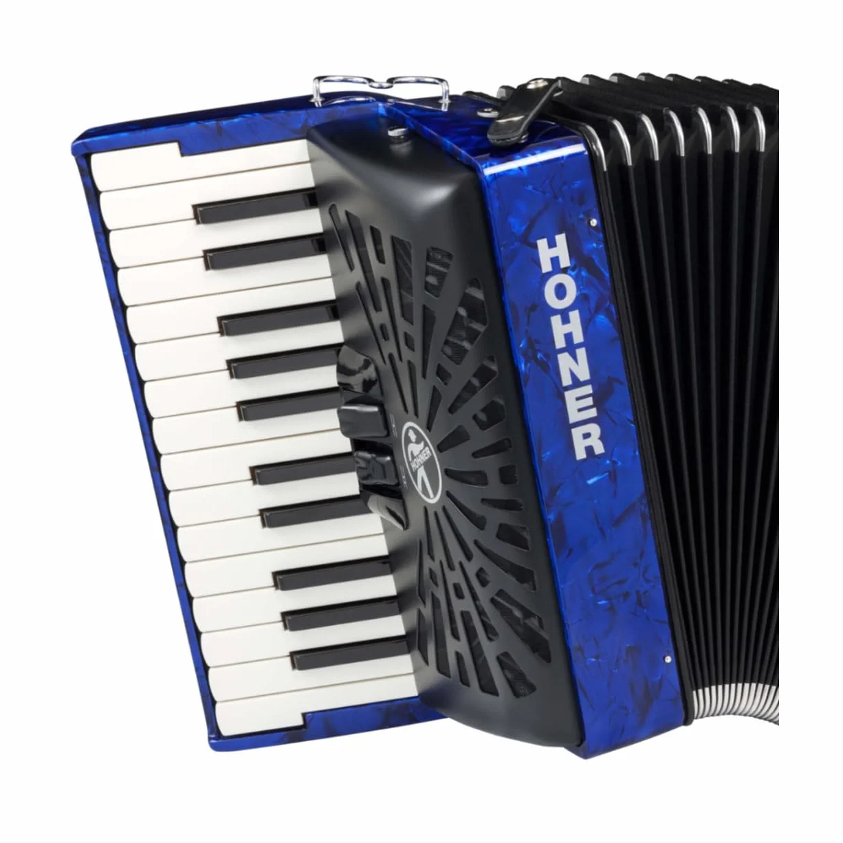 ACORDEONES PIANO. HOHNER Acordeon de piano cromatico BRAVO II 48 AZUL A16542 SILENTKEY