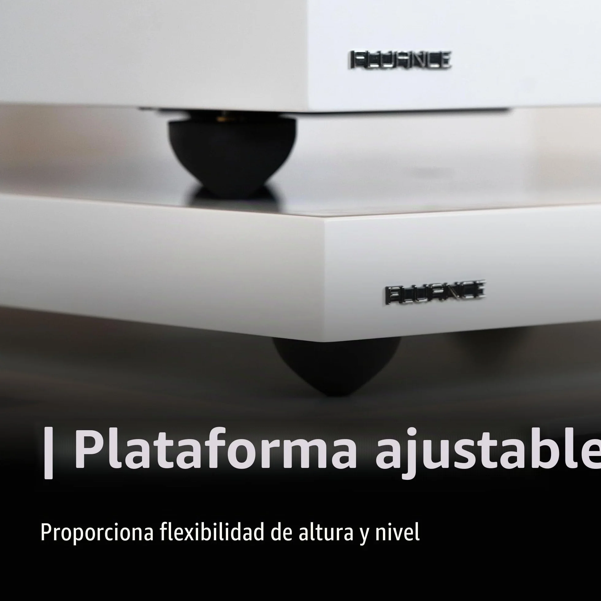 Fluance IB40 Base de Aislamiento para Tocadiscos – Plataforma de Madera antivibración con Patas Ajustables y Nivel – Mayor claridad de Sonido – Compatibilidad Universal – Negro Piano