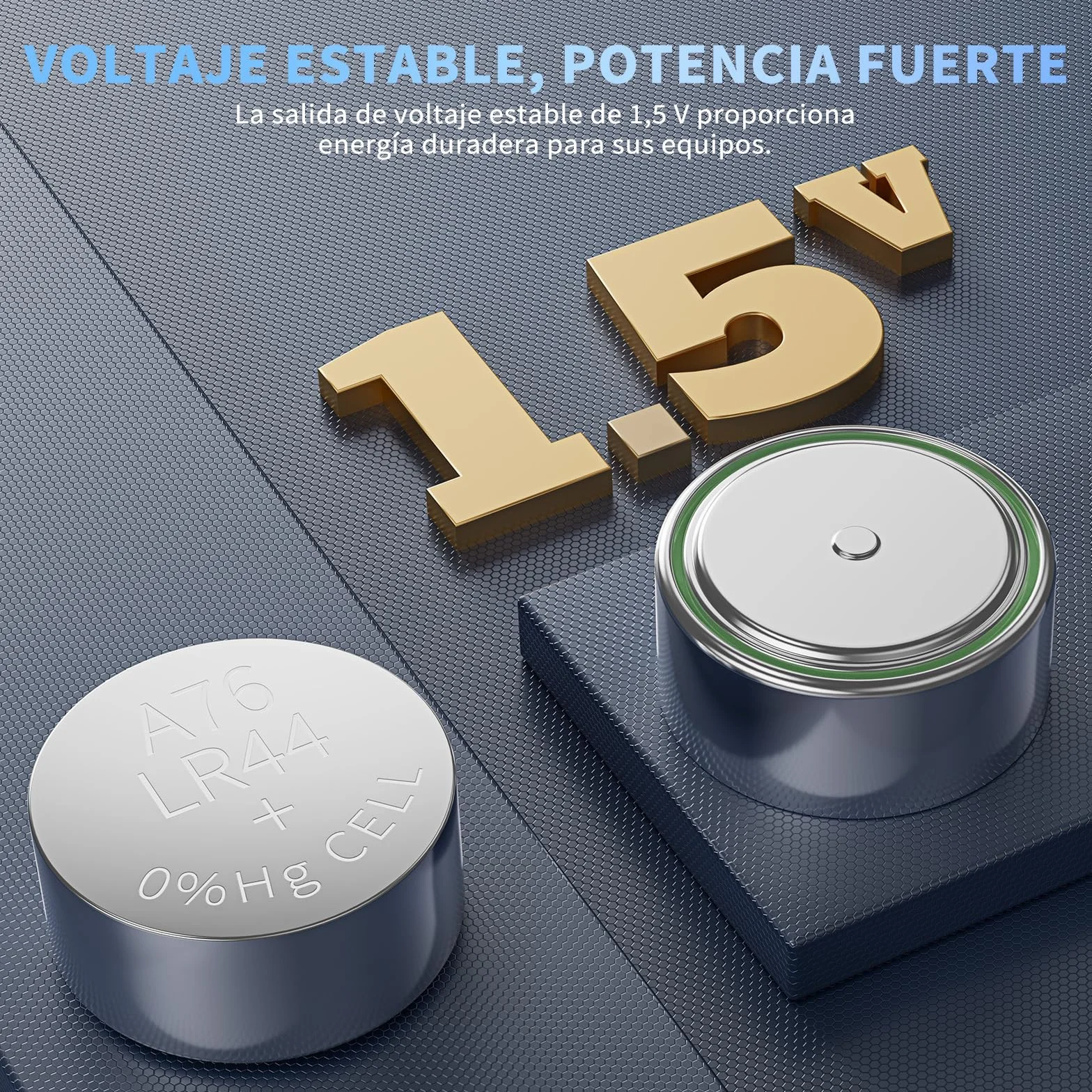 POWEROWL Pilas LR44 1,5V Alcalinas Paquete de 12 AG13 A76 357 LR44H SR44