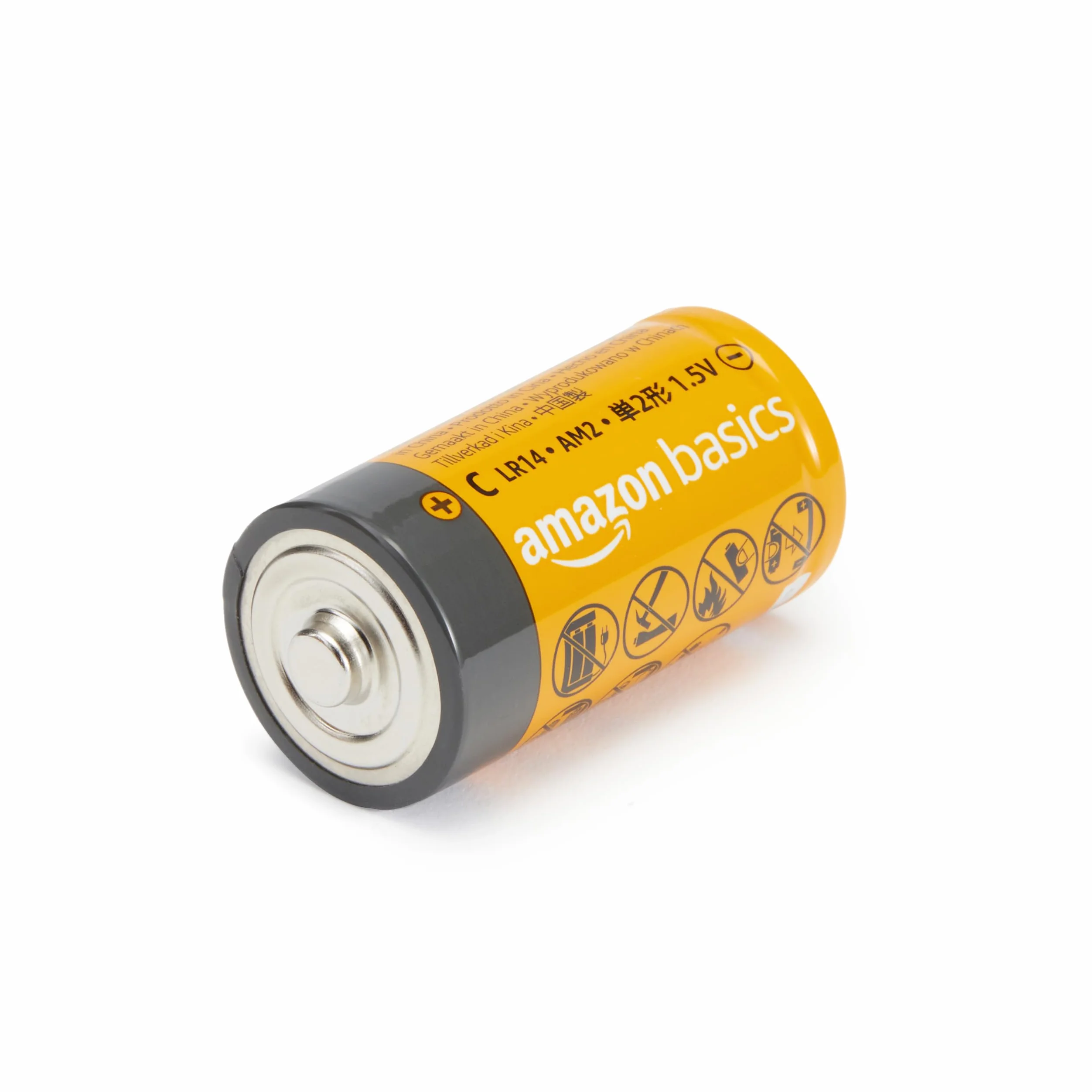 Amazon Basics Pilas Alcalinas C 1,5V Paquete 12, Vida útil 5 años