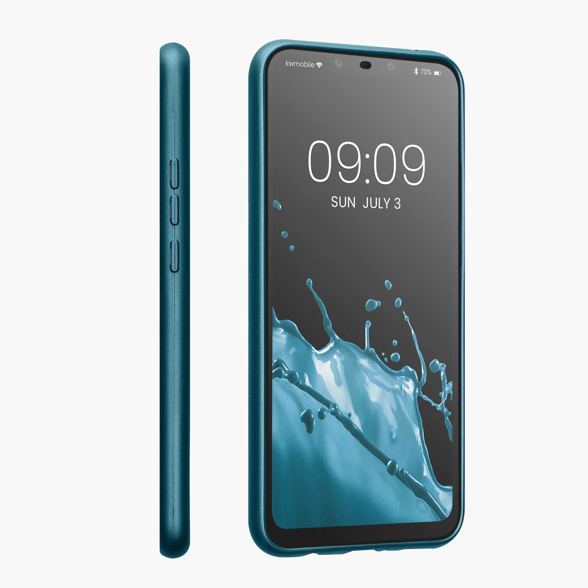 kwmobile Funda Huawei Mate 20 Lite Carcasa TPU Silicona Ultrafino Azul metálico