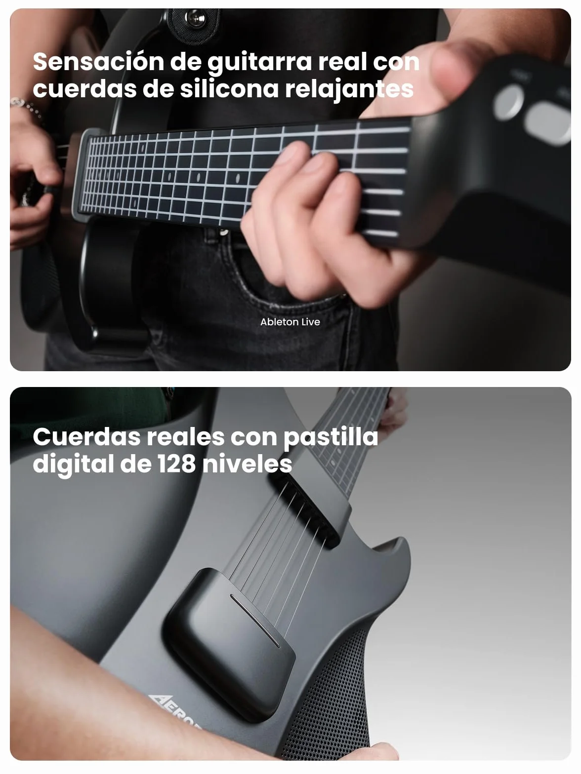 AeroBand Guitarra Eléctrica Acústica Sin Cuerdas, Innovadora Guitarra de Viaje para Principiantes, Entusiastas, Adultos, Regalo