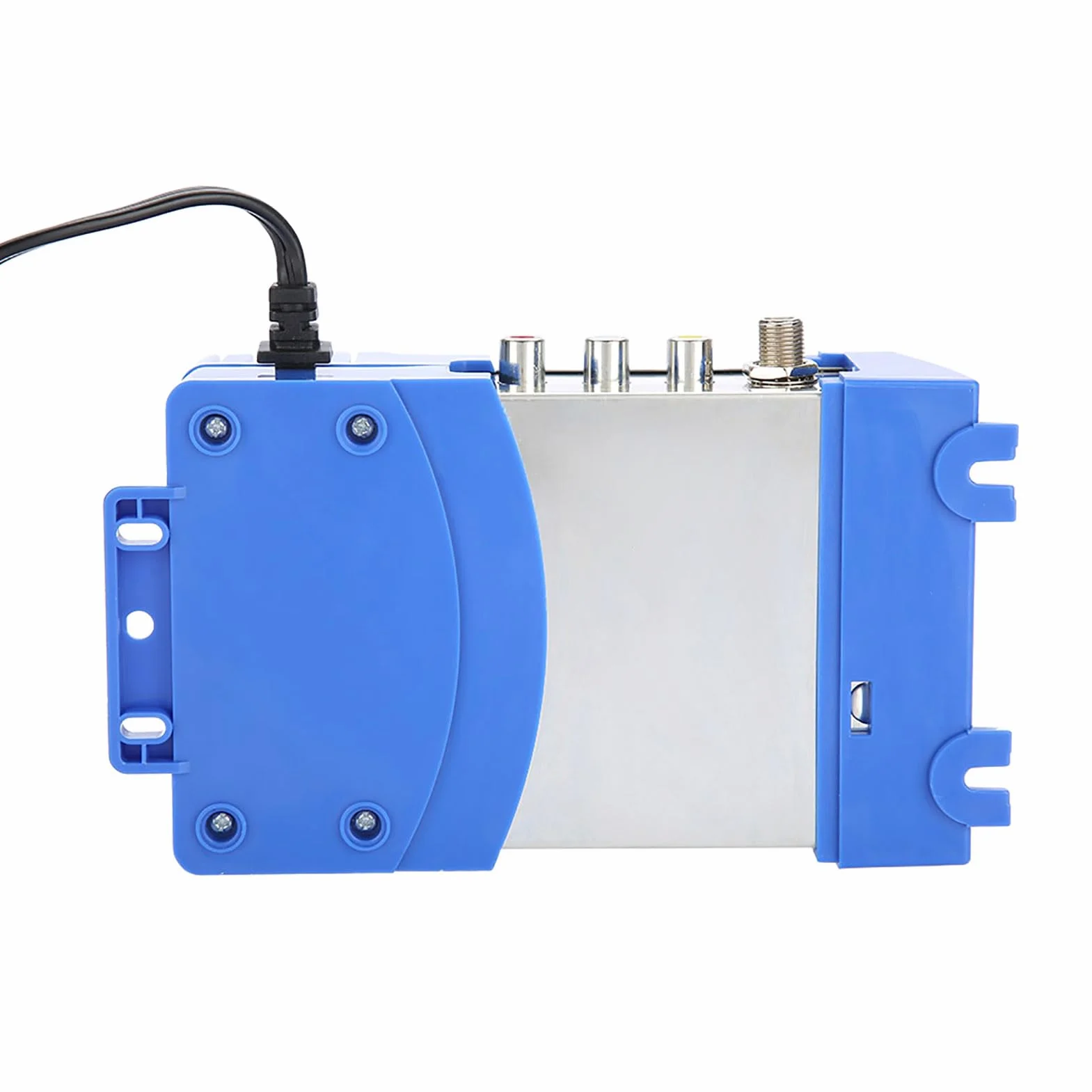 Modulador RF, Modulador M69L para TV Doméstica, Convertidor de Señal AV a RF, Adaptador de Frecuncia Dual VHF y UHF, Conversor con Salidas Ajustables, Compatible con Todos los Sistemas CATV(Plug UE.)