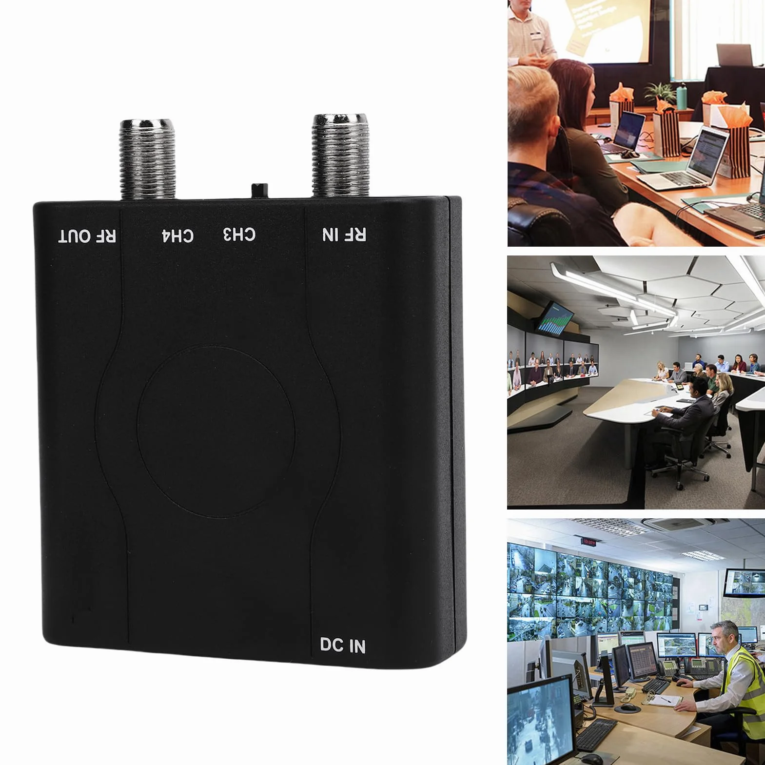 PUSOKEI Modulador HDMI a RF HDM61, Adaptador Convertidor HDMI a Coaxial con Control PAL 1080P, Admite Salida de Formato NTSC, para Consola de Juegos de TV Doméstica