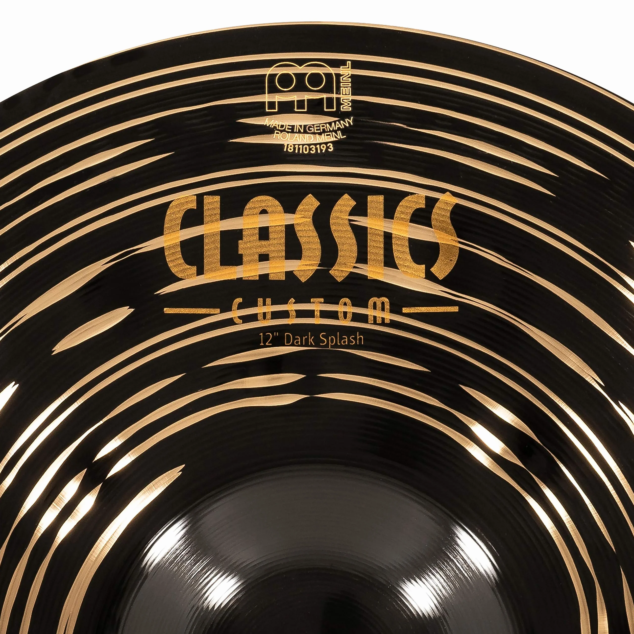 Meinl Cymbals Classics Custom Dark Plato Splash de 12 pulgadas (30,48cm) Platillos de Batería - Bronce B12, Acabado Oscuro (CC12DAS)