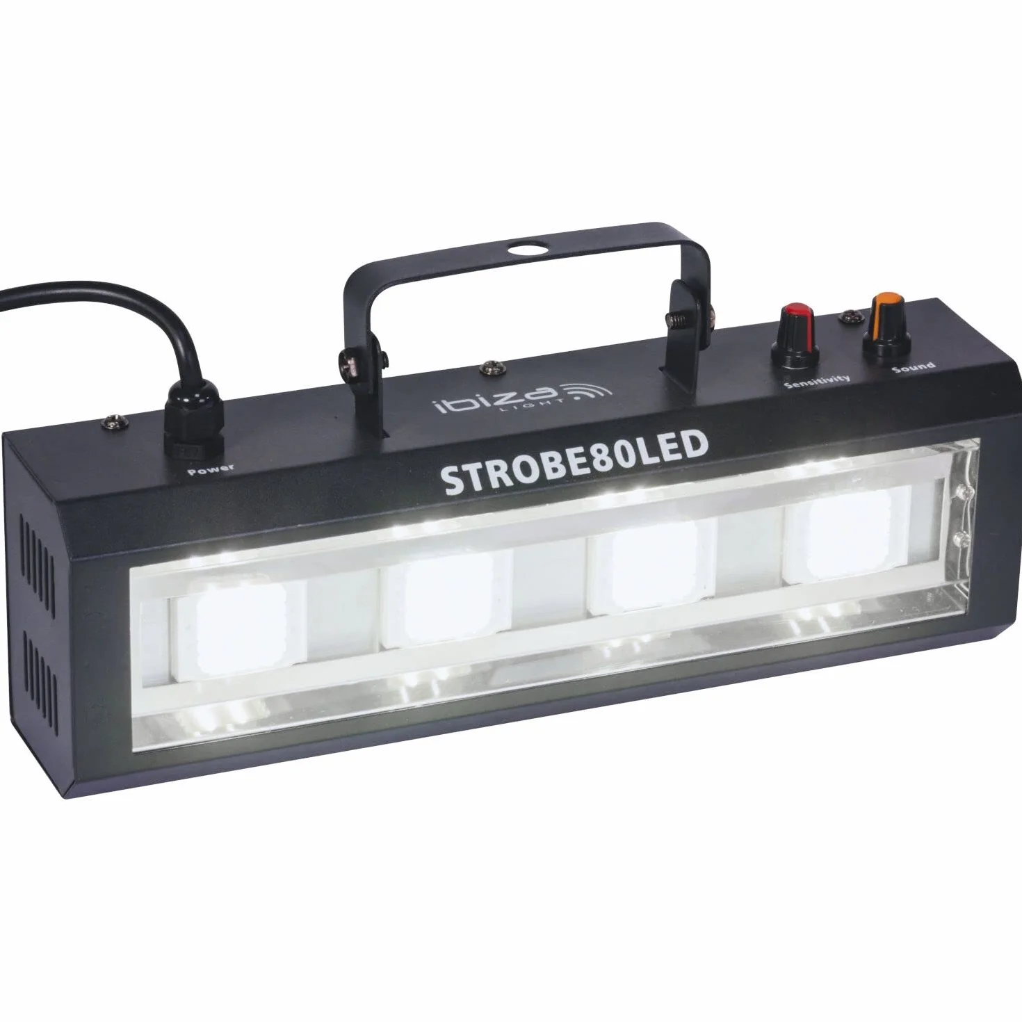 Ibiza - STROBE80LED - Luz estroboscópica LED 4x20W - Negro