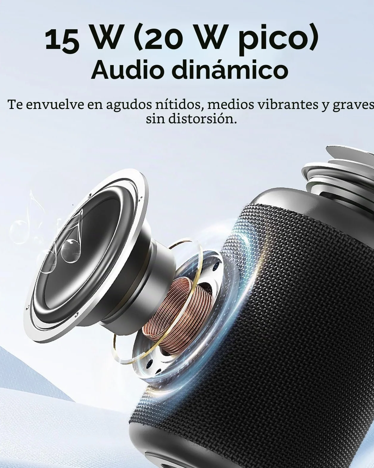 AY Altavoz Bluetooth Portátil con Luces, Impermeable IPX5, Parlante Estéreo, Entrada AUX&TF-Card, Autonomía de 24H, Altavoz Inalámbrico Bluetooth 5.3 Compacto para Camping,Viajes, Aire Libre