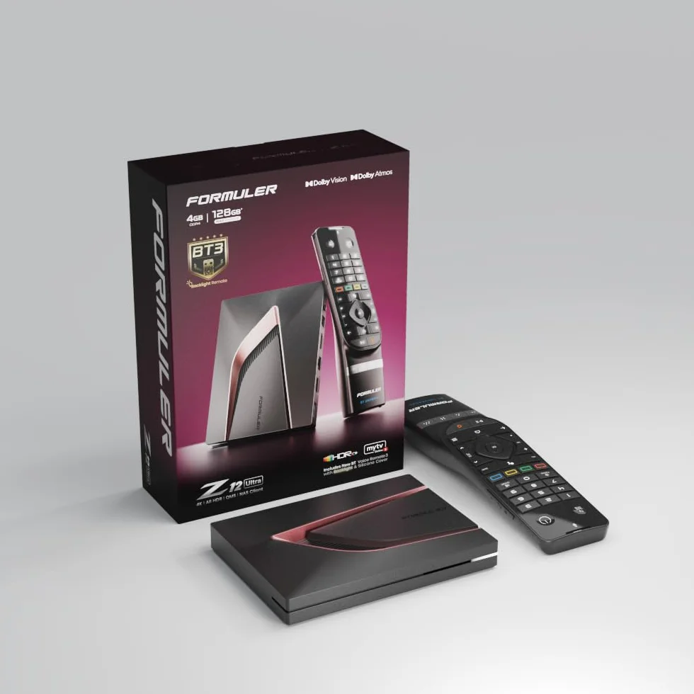 Formuler Z12 Ultra - Reproductor multimedia de transmisión 4K, Android 12, Dolby Vision, Dolby Atmos, HDR10+, Gigabit LAN, WiFi 6E, 4 GB de RAM, 128 GB ROM, control remoto de voz con retroiluminación