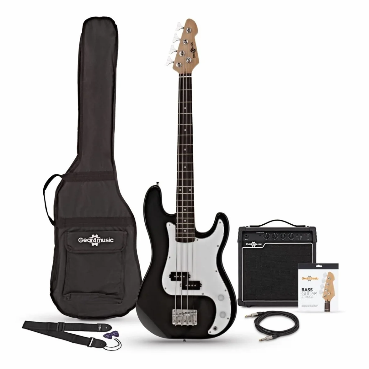 LA Guitarra de escala corta con amplificador de 15W y accesorios de Gear4music